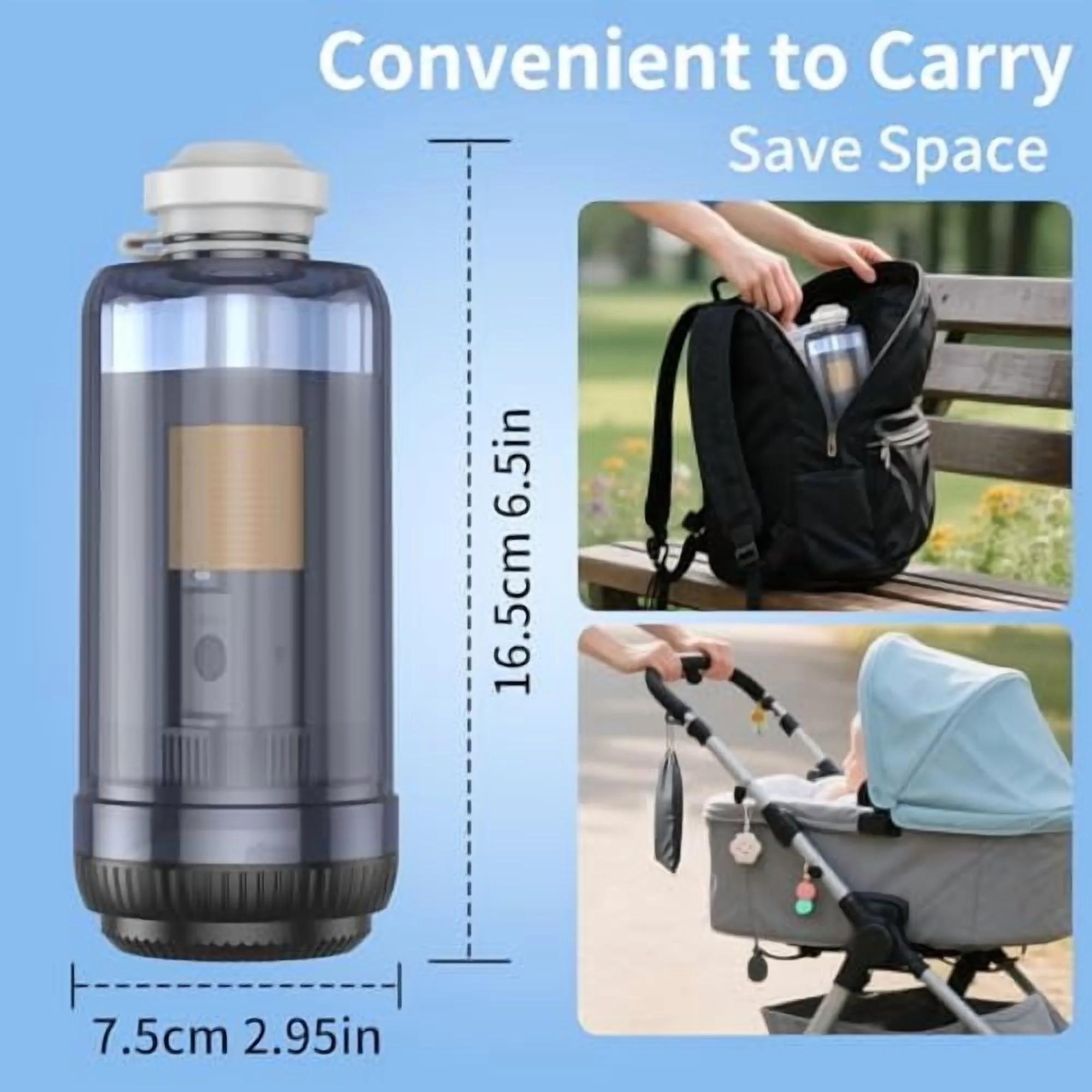 Portable Bidet for Travel, Rechargeable Bidet Sprayer with 400ml Bottle Capacity, Waterproof High Pressure Handheld Bidets for Women/Men, Postpartum Care, Hygiene Cleaning - Image 6