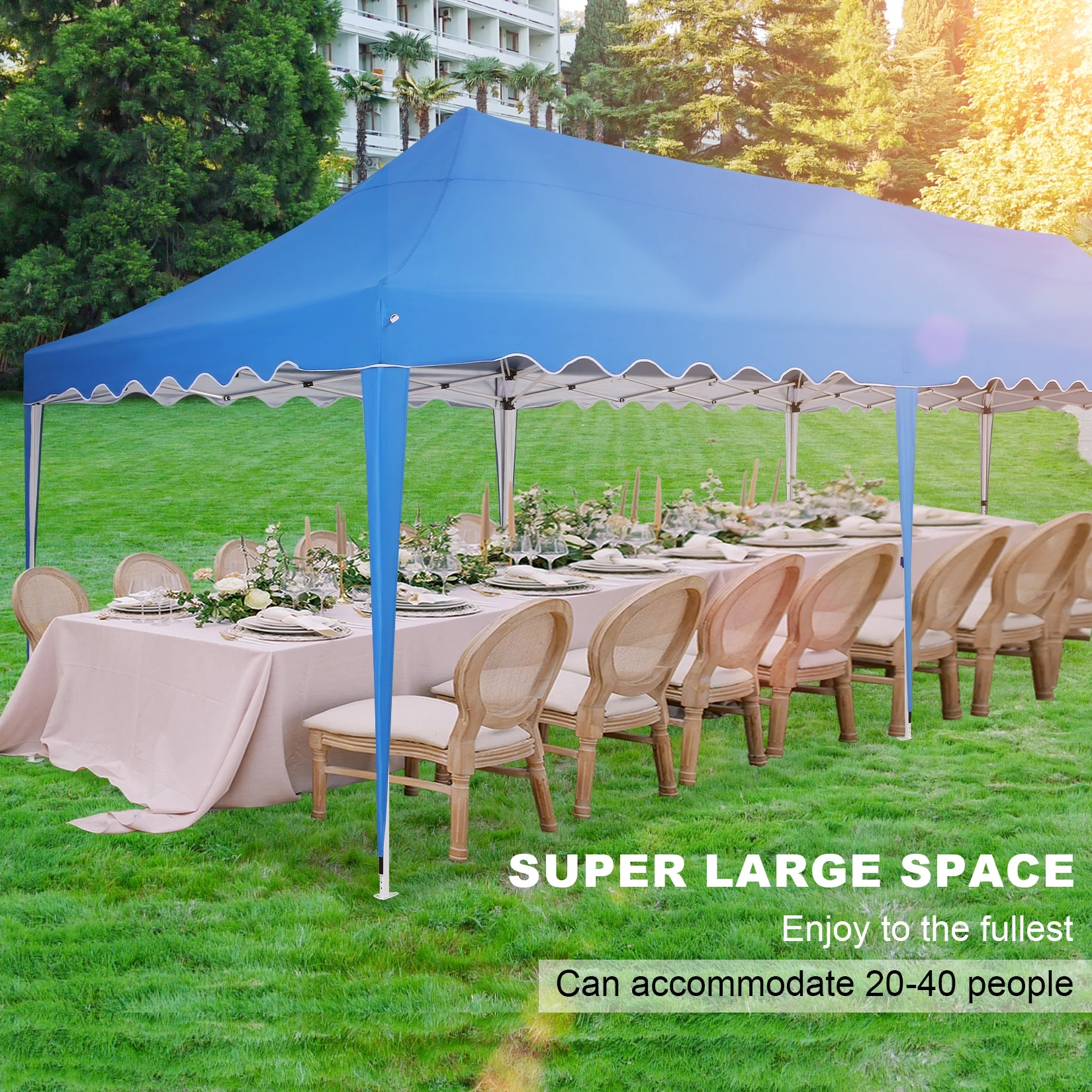HOTEEL Canopy 10'x20' Pop Up Canopy Tent Heavy Duty Waterproof Adjustable Commercial Instant Canopy Outdoor Party Canopy Parties,Wedding,Outside Patio,Event,Backyard,White - Image 20