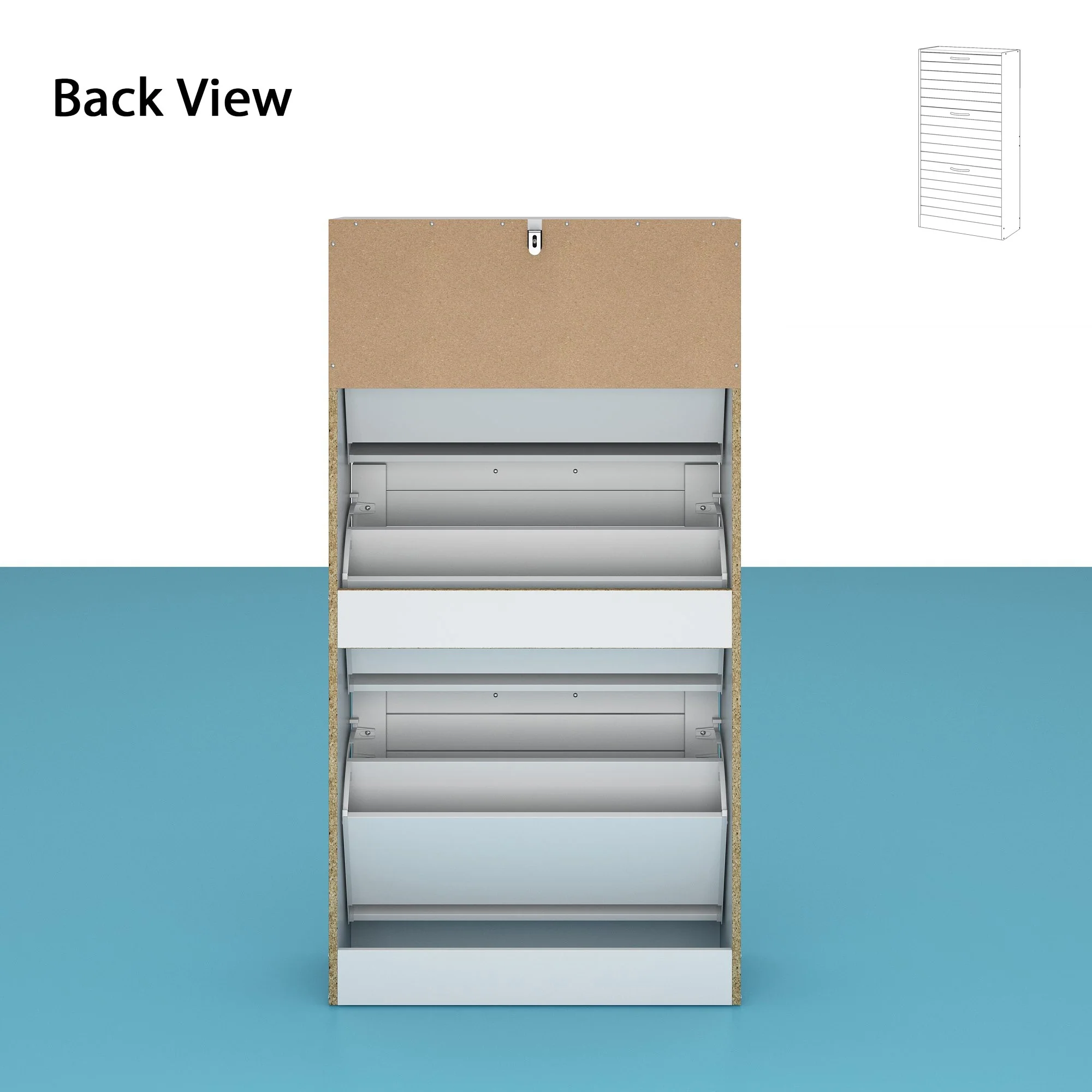 Modern Shoe Storage Cabinet for Entryway and Hallway, Space-Saving Shoe Organizer - Image 30
