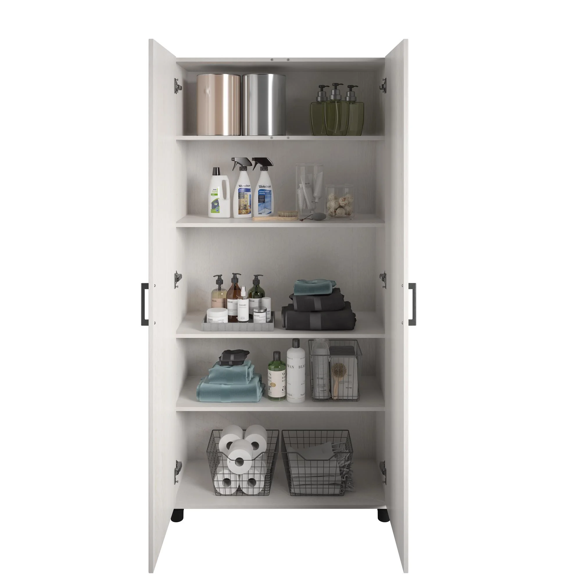 Callahan 36" Utility Storage Cabinet, Black - Image 14