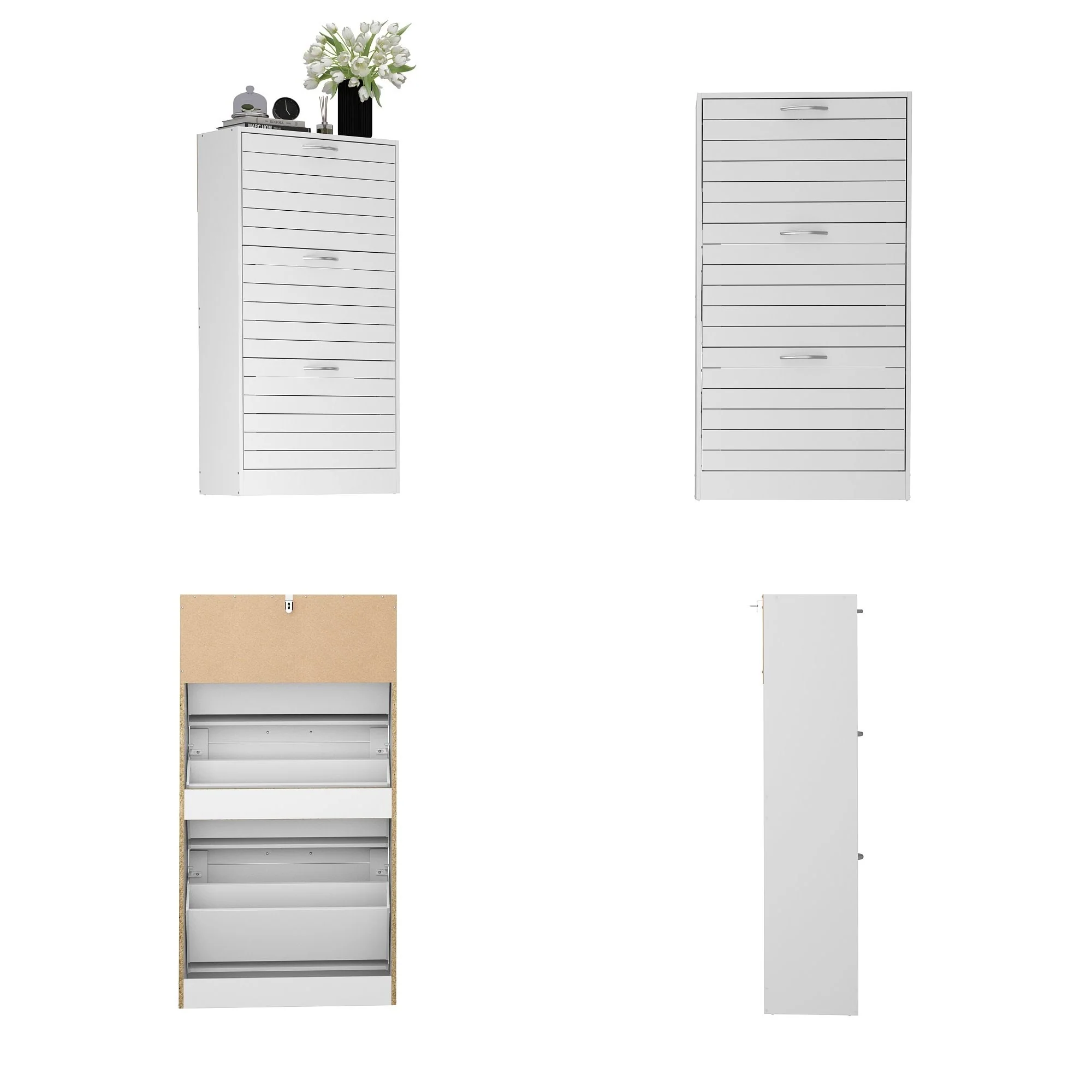 Modern Shoe Storage Cabinet for Entryway and Hallway, Space-Saving Shoe Organizer - Image 32