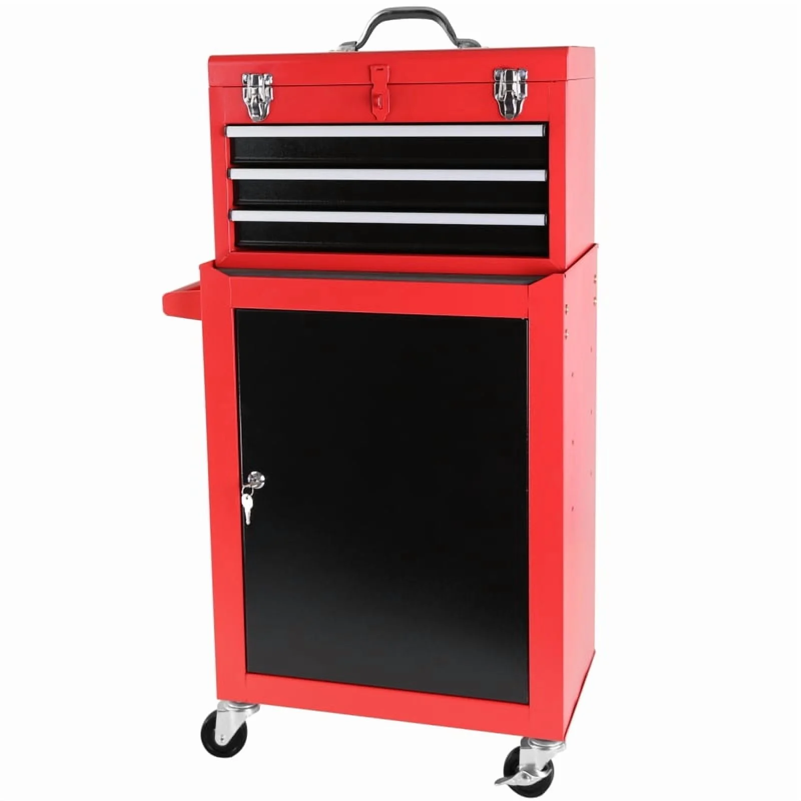 3-Drawer Rolling Tool Chest with Wheels -C Heavy-Duty Storage Cabinet, Locking System, and Adjustable Shelf for Garage and Warehouse - Image 20