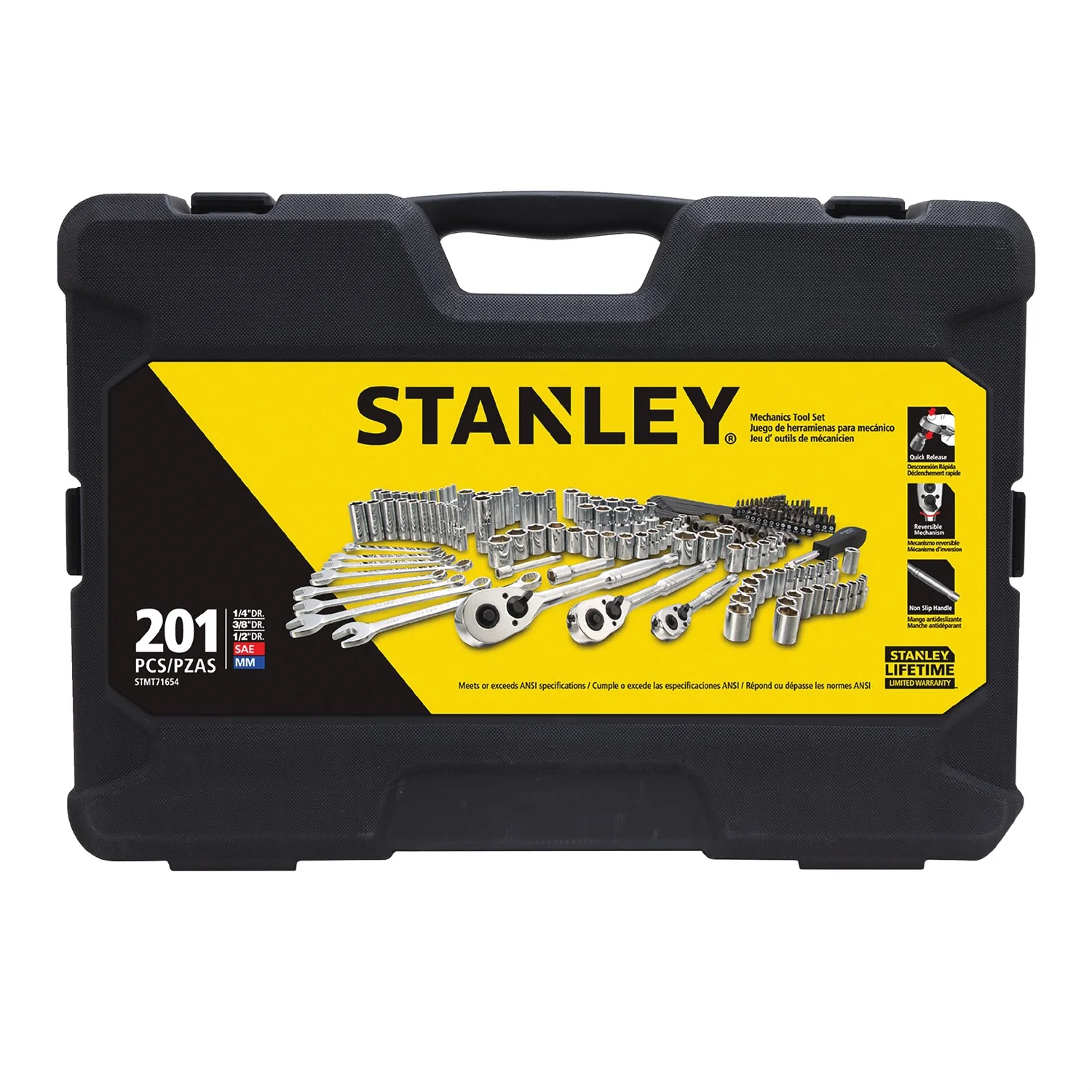 STANLEY STMT71654 201-Piece Mechanics Tool Socket Set - Image 3