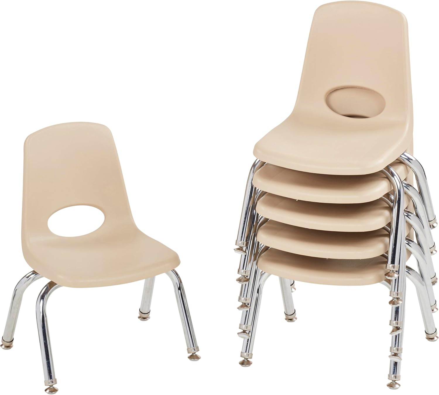 10" School Stack Chair with Swivel Glides, Purple, 6-Pack - Image 8