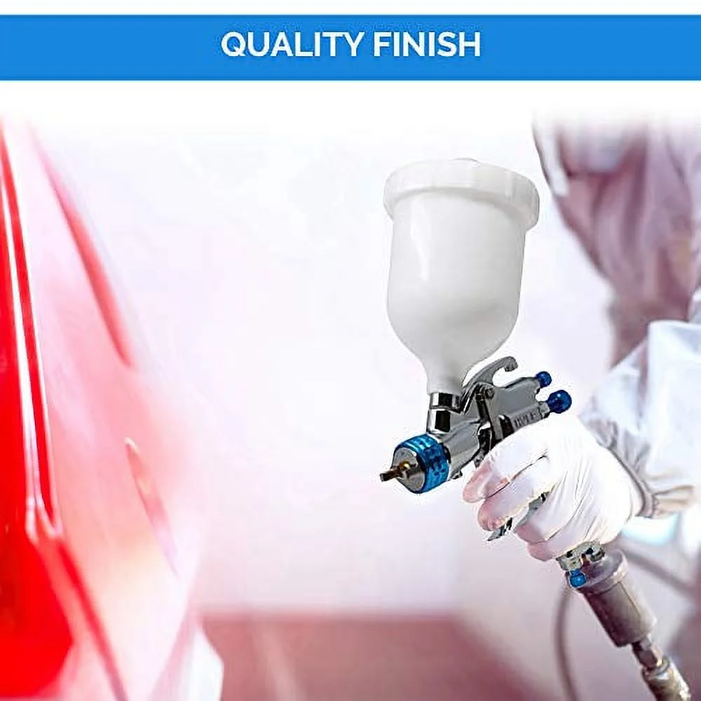 DeVilBiss STARTINGLINE HVLP Spray Gun for Painting Control 1.3mm Gravity Feed Paint Gun with 600milliliter Plastic Cup - Image 5