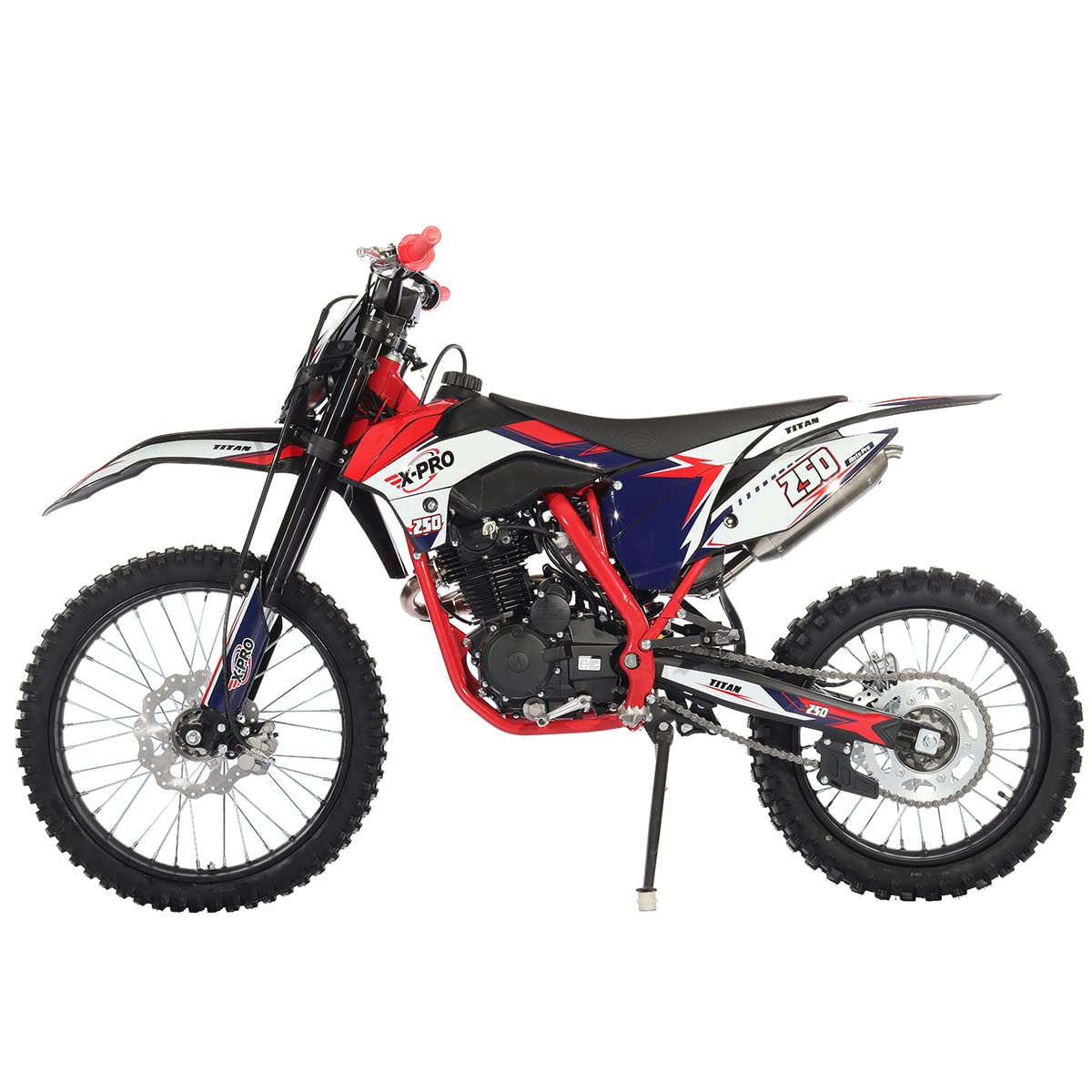 250cc Dirt Bike with LED Light Zongshen Engine Pit Bike Gas Dirt Bikes Adult Pitbike, Big 21"/18" Wheels! - Image 3