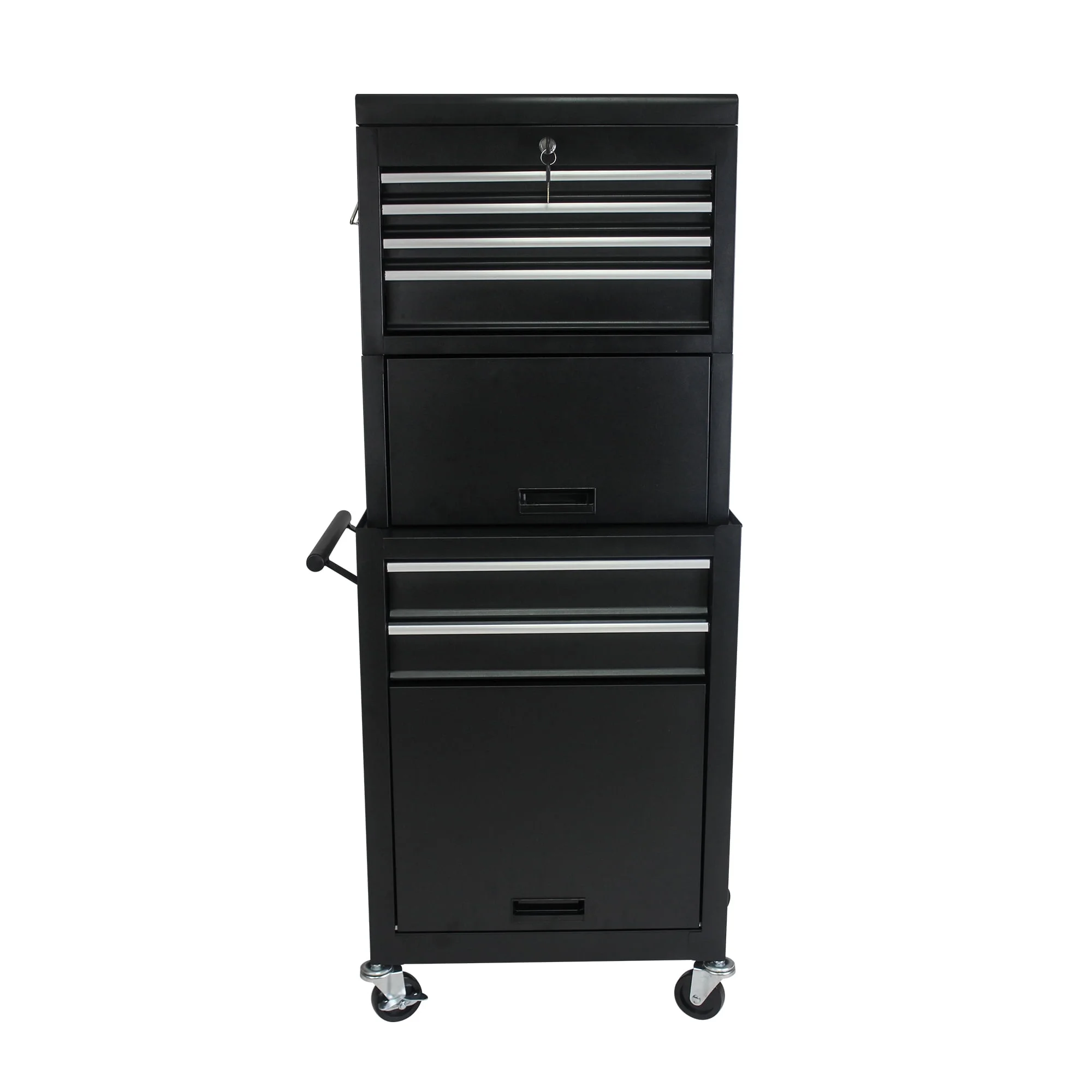 NIGSQJB 3-In-1 Tool Chest on Wheels with 6 Drawers, 52"H Tool Storage Cabinet with Auto Locking System,Detachable Top,Tool Box Organizer for Garage,Workshop,Repair Shop,DIY, Red - Image 21