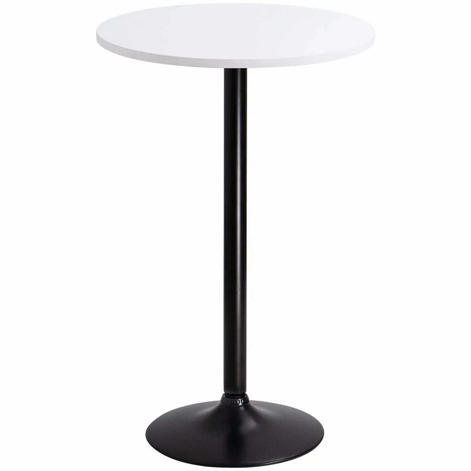 Round Bistro Pub Table, Bar Height Cocktail Table with Metal Base and MDF Top, 23.8 Inch - Image 5