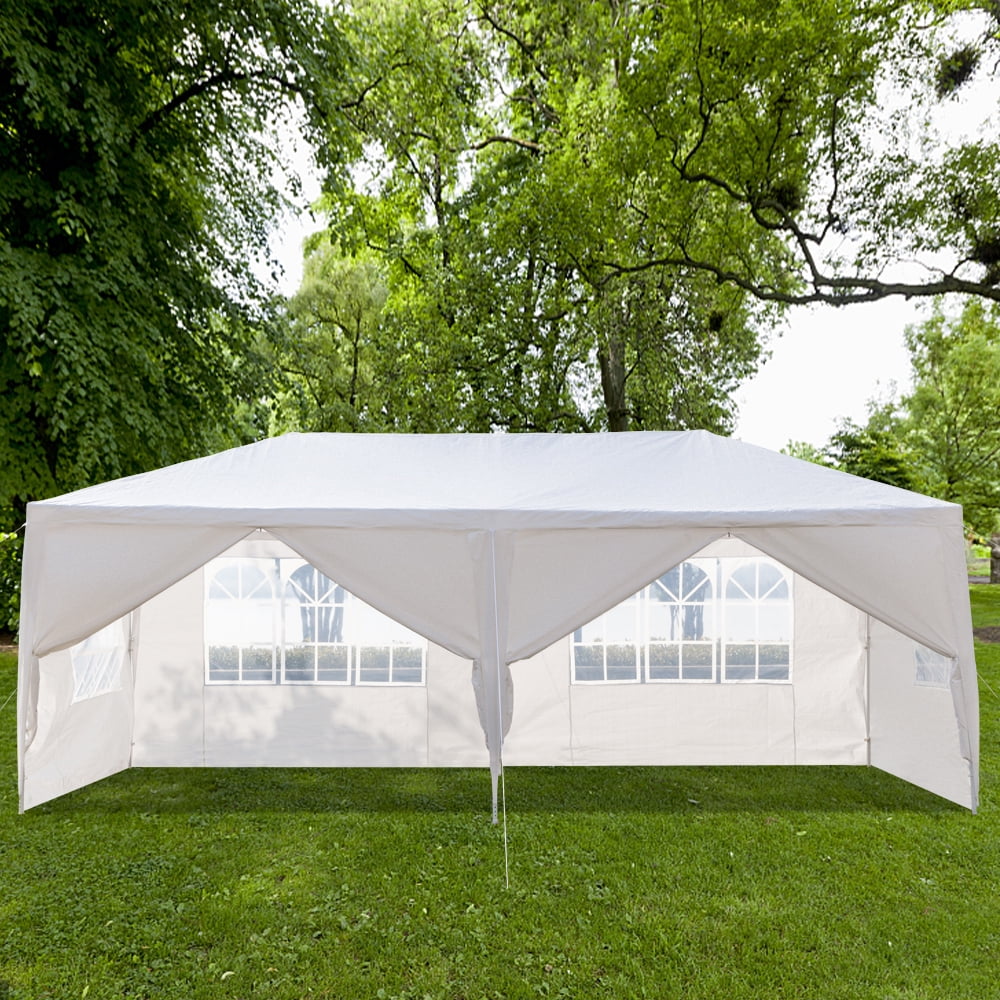 10'x20' Outdoor Party Tent with 6 Removable Sidewalls, Waterproof Canopy Patio Wedding Gazebo, White - Image 19