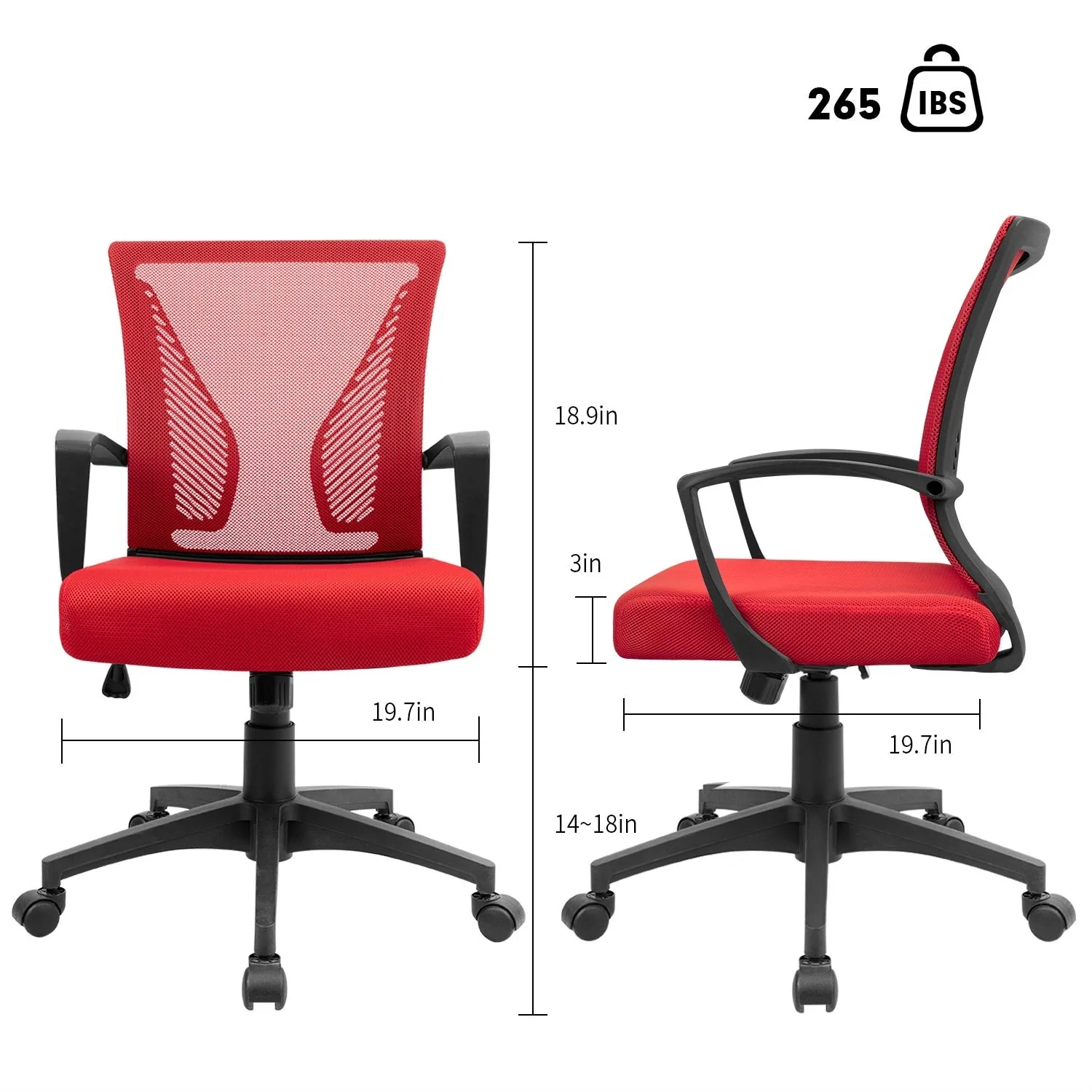 Ergonomic Mesh Office Chair with Lumbar Support, Breathable Computer Desk Chair - Image 55