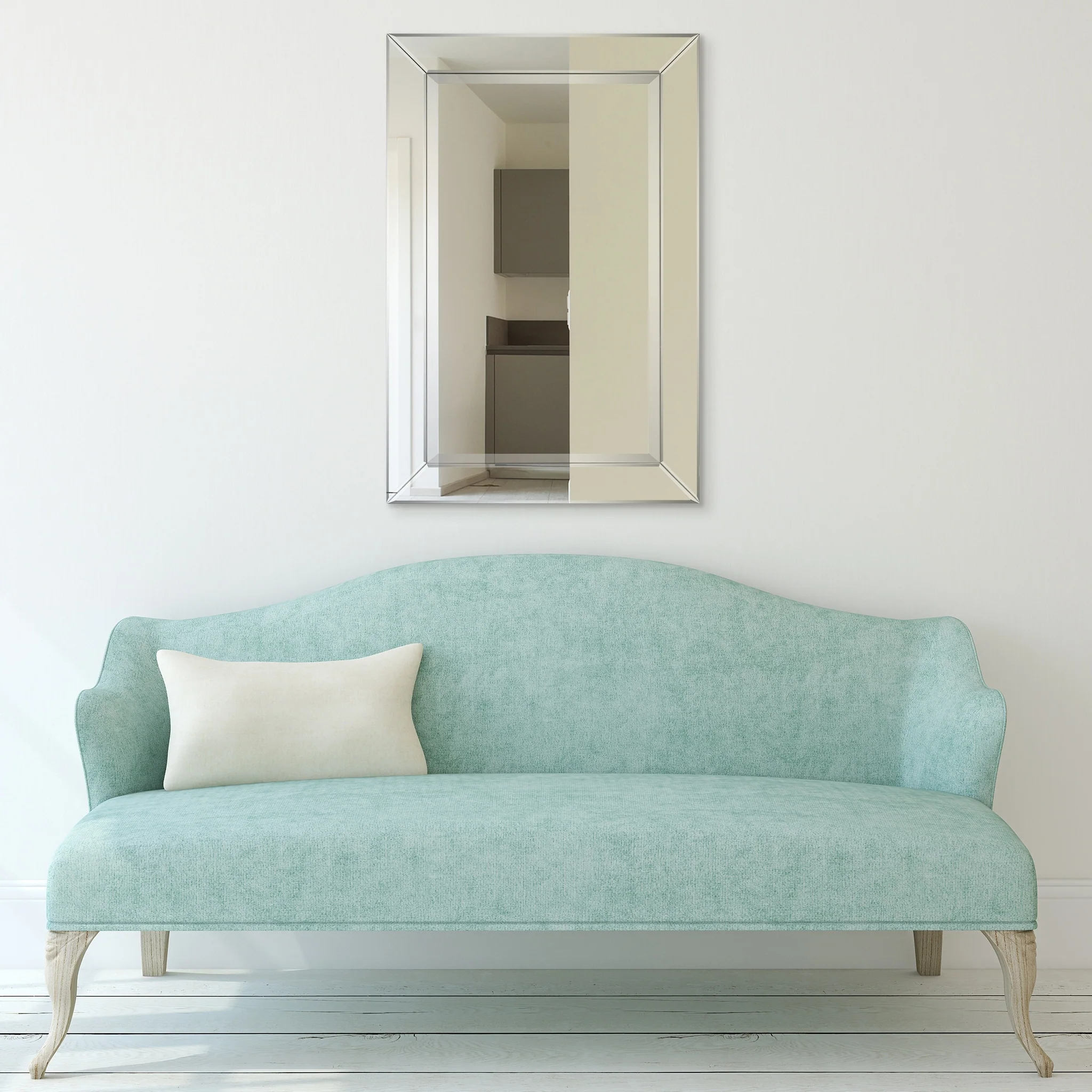 Beveled Rectangular Clear HD Wall Mirror, Bathroom Vanity and Bedroom Mirror, 3 Sizes - Image 18