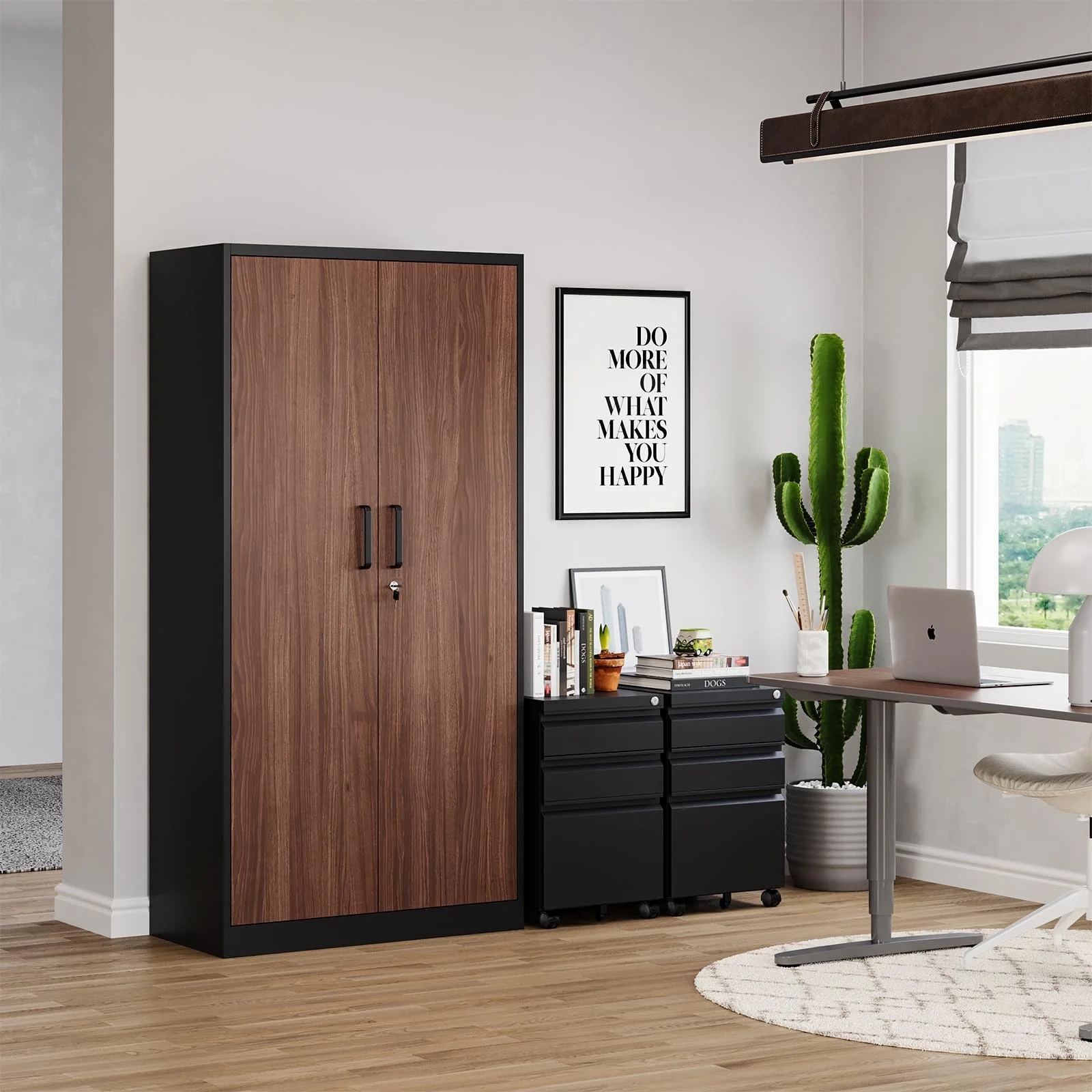 MIIIKO 71" Metal Storage Locker Metal Garage Locker Cabinets with Locking Door and 4 Adjustable Shelves, Steel Classic Storage Cabinet for Home, School, Office, Garage - Image 43