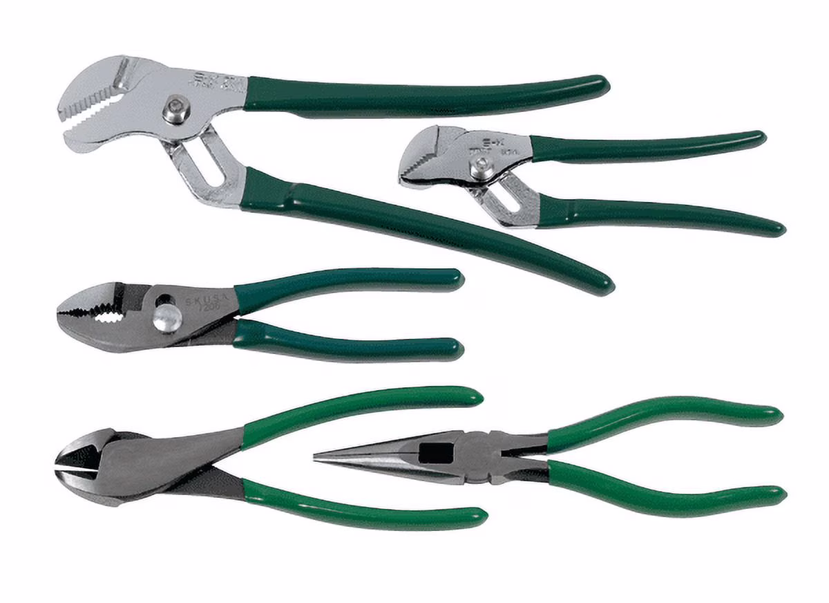 SK 17835 Plier Set-C 5 Piece Joint Tongs Combination, Adjustable Cutters. General Purpose Hand Tool