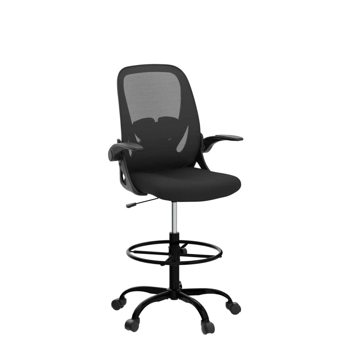 Ergonomic Drafting Chair - Tall Office Chair with Lumbar Support and Adjustable Height - Image 5