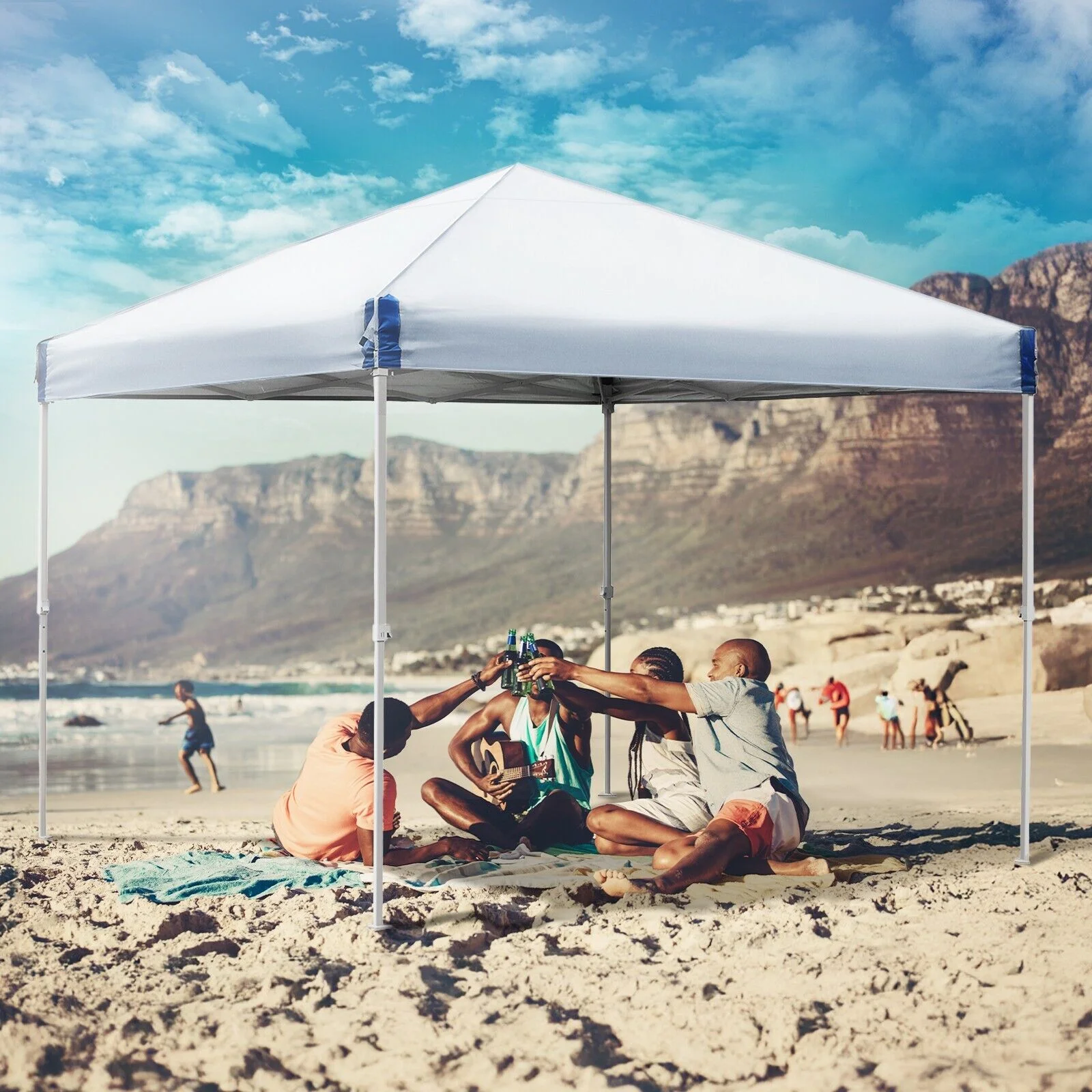 XiHuaZhaoChen Canopy Tent Easy Set-up Outdoor Patio Canopy Adjustable Straight Leg Heights Instant Shelter with Wheeled Bag,Gray,10' x 10' - Image 9