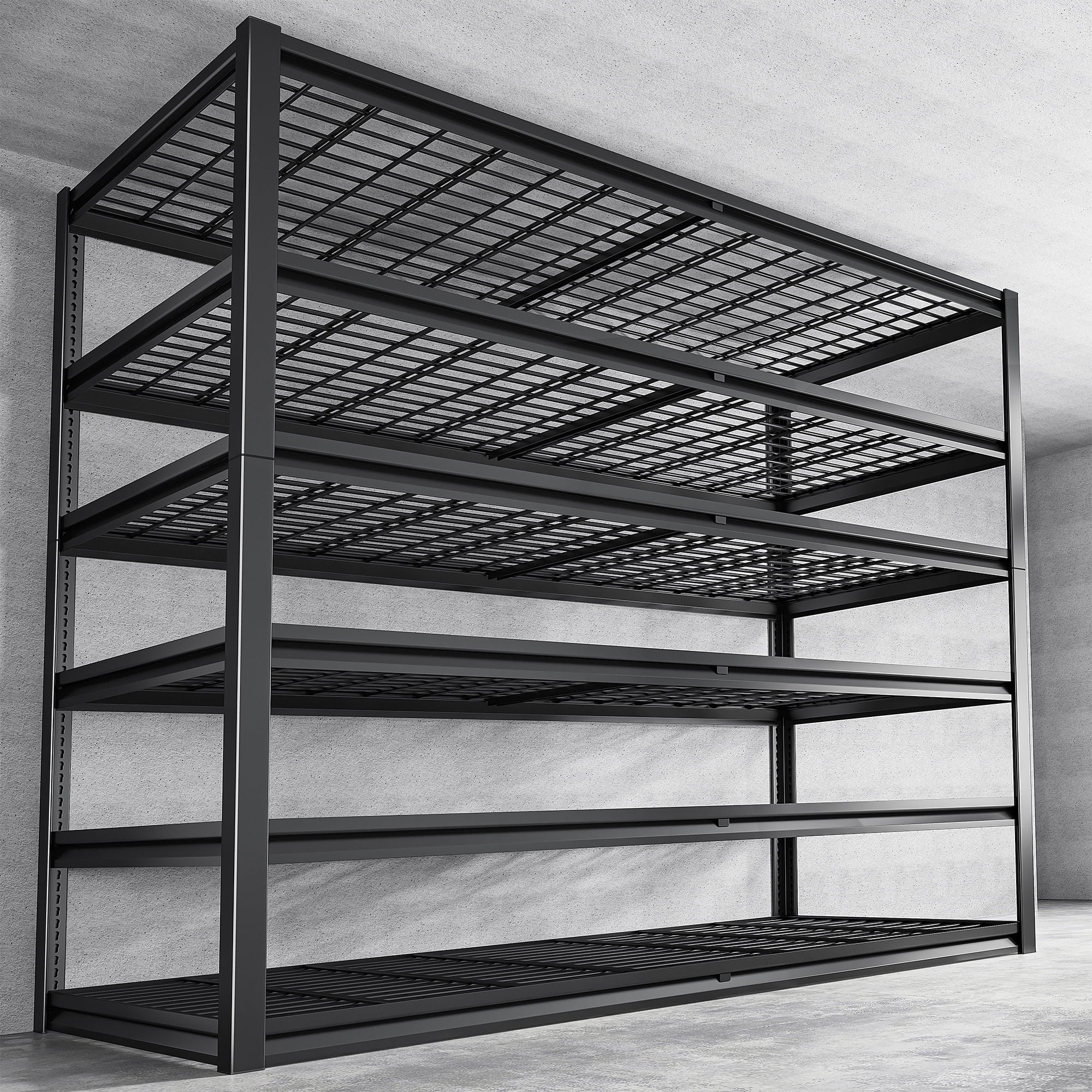 REIBII 55" W Wire Shelving Garage Shelves Heavy Duty 3000lbs Adjustable 5-Tier Storage Rack - Image 16