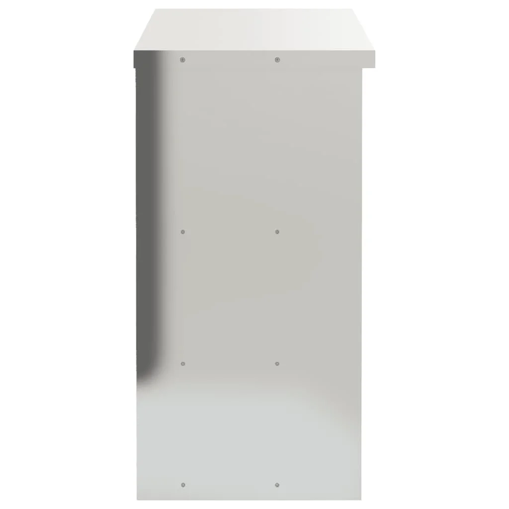 vidaXL Kitchen Wall Cabinet with Shelf Storage Restaurant Stainless Steel - Image 12