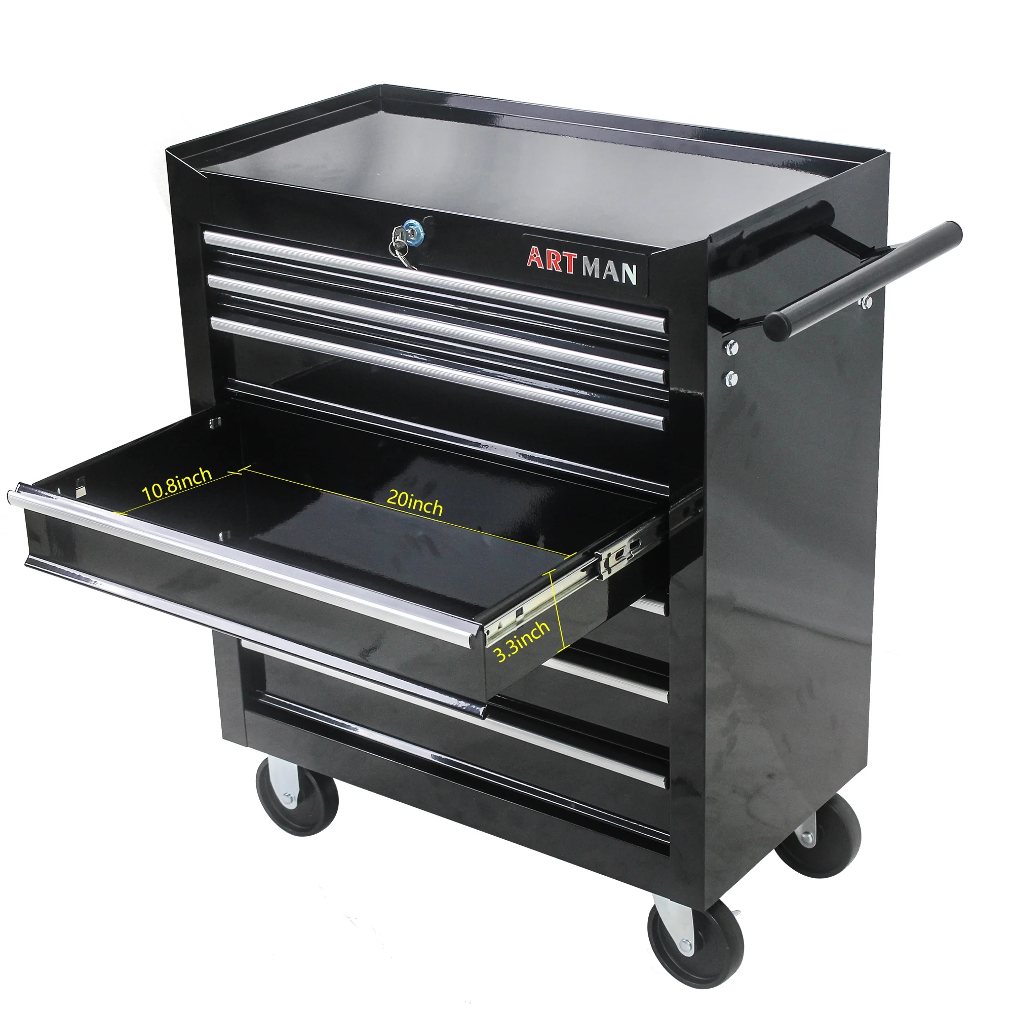 ARTMAN 7 Drawer Tool Rolling Storage Cart ,Tool Boxes Tool Chest with Wheels and Drawers for Garage Workshop Warehouse - Image 8
