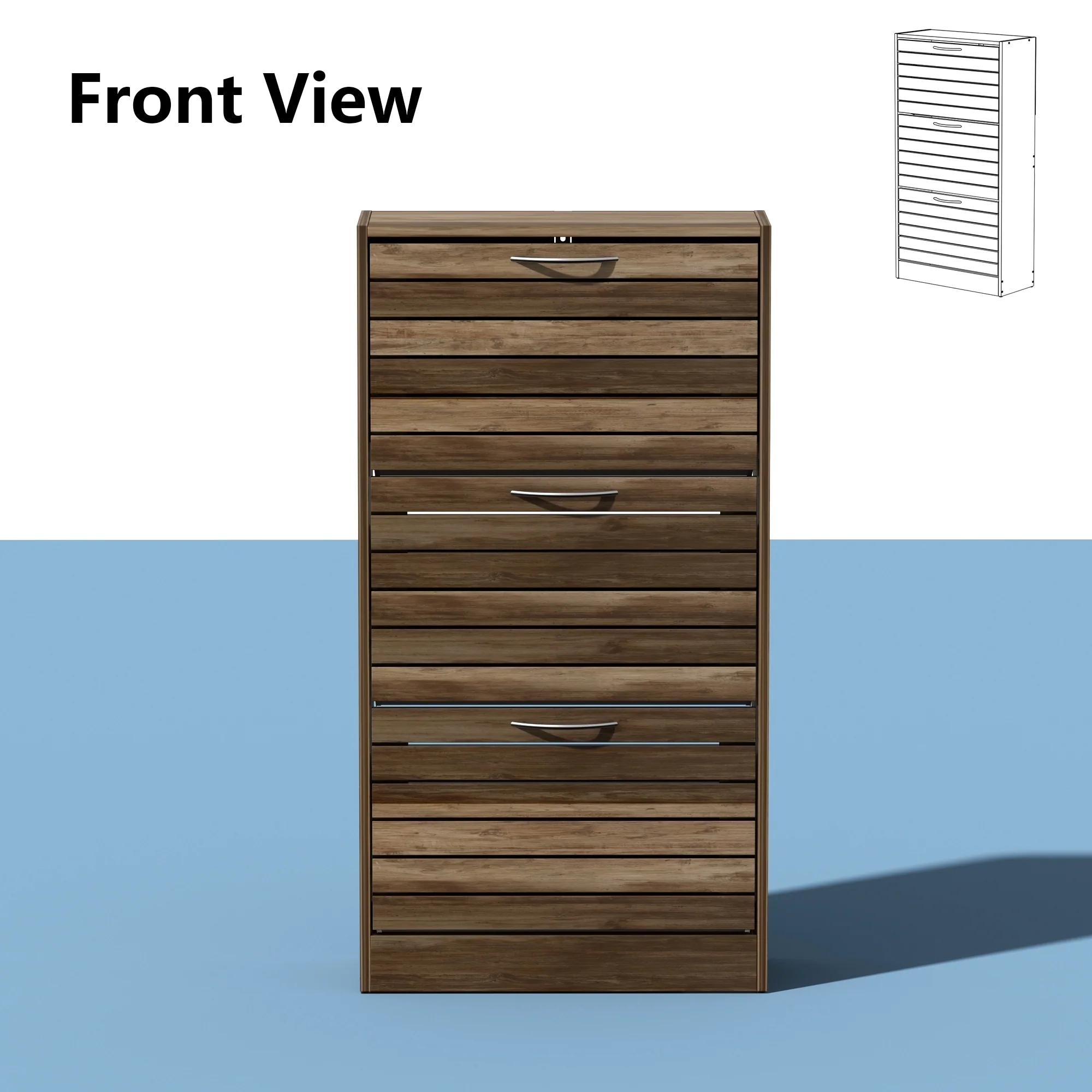 Modern Shoe Storage Cabinet for Entryway and Hallway, Space-Saving Shoe Organizer - Image 50