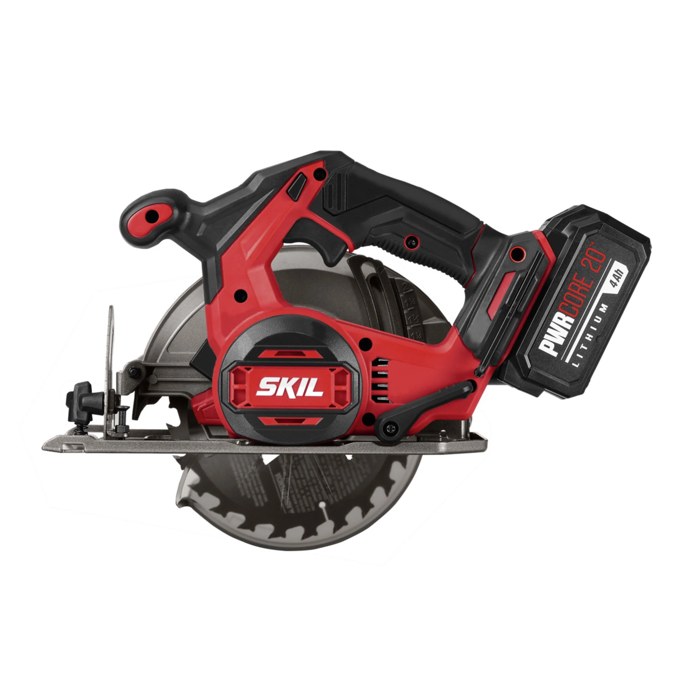 SKIL PWR CORE 20? Brushless 20-Volt 6-1/2'' Circular saw Kit with with 4.0 Ah Lithium Battery and PWR JUMP? Charger - Image 8