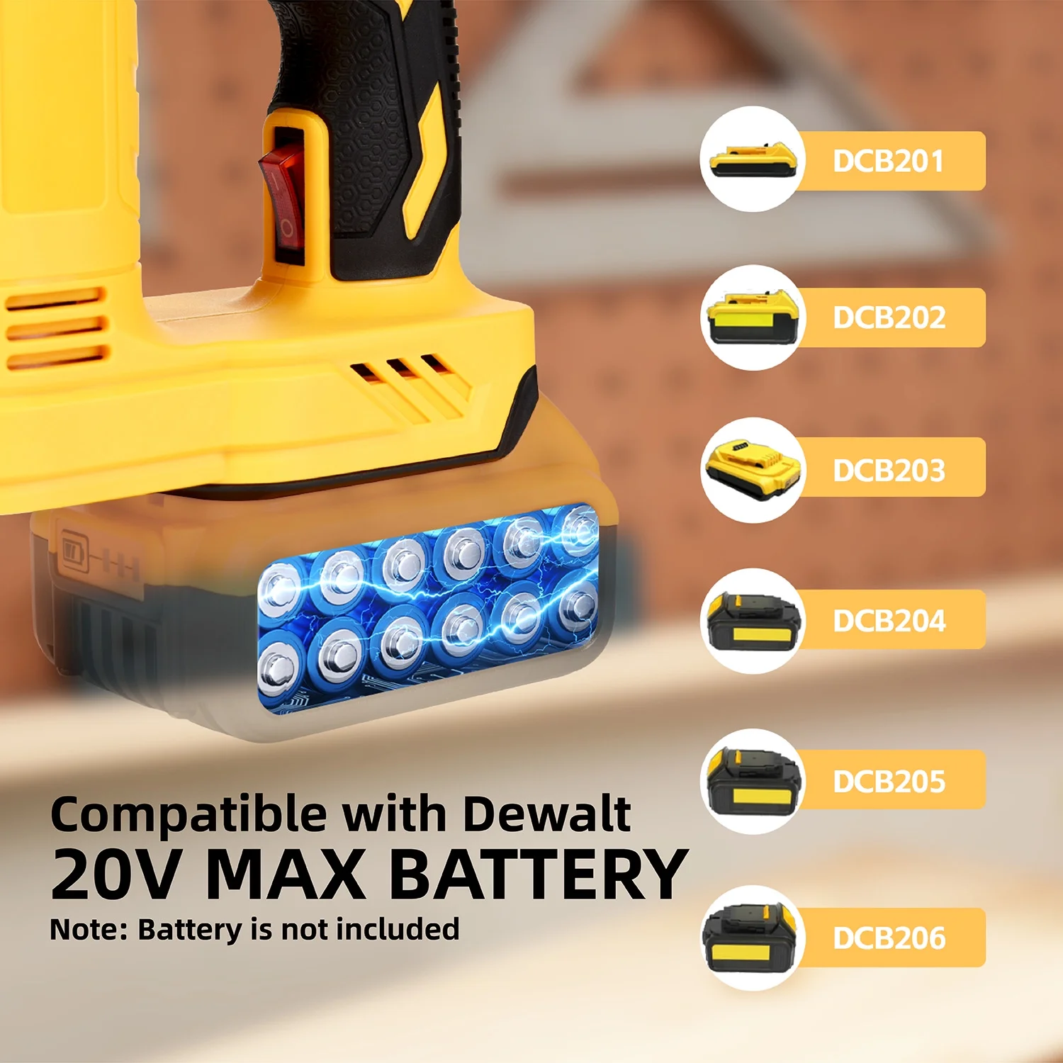 18 Gauge Brad Nailer Compatible with Dewalt 20V MAX Battery(NO Battery), Narrow Crown Stapler, 2 in 1 Cordless Nail Gun with 1000 Nails and 1000 Staples for Home Improvement, DIY and Woodworking - Image 5