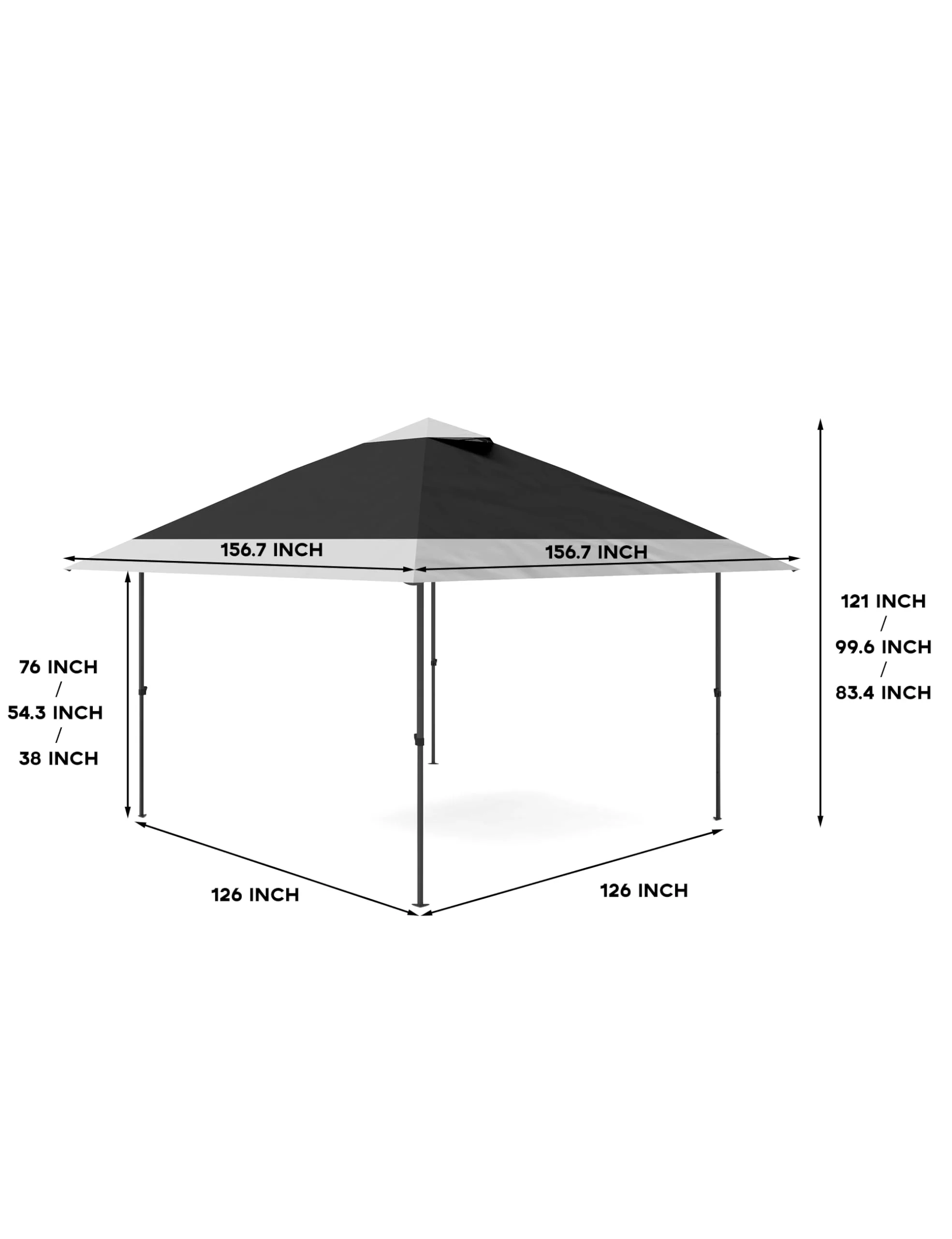 AOILE 13x13FT Pop-Up Patio Gazebo, Outdoor Canopy Tent with Mesh Walls, Double Roof & Carry Bag - Image 34