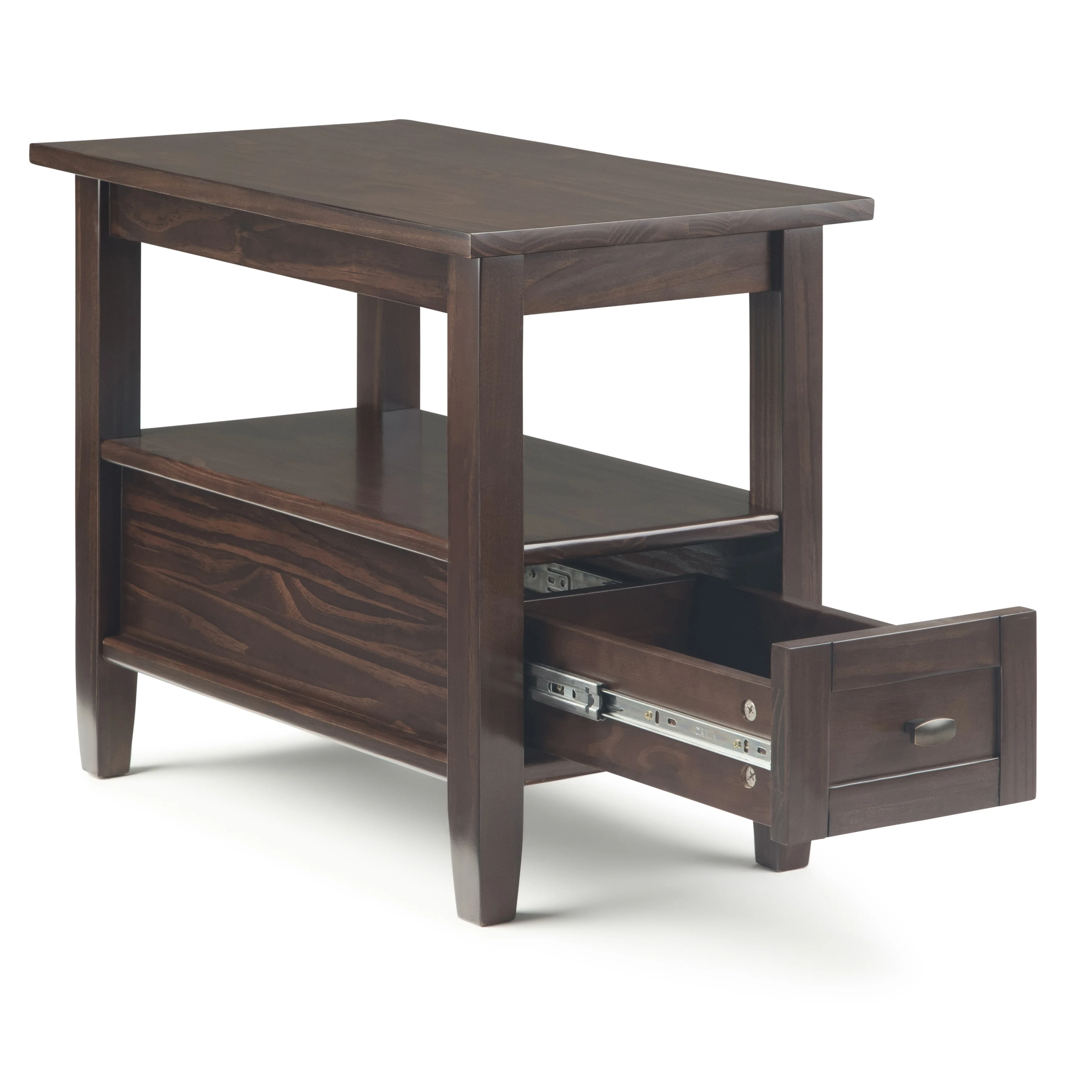 14" Wide Solid Wood Narrow Side Table, Rectangle Transitional Style Accent Table - Image 35