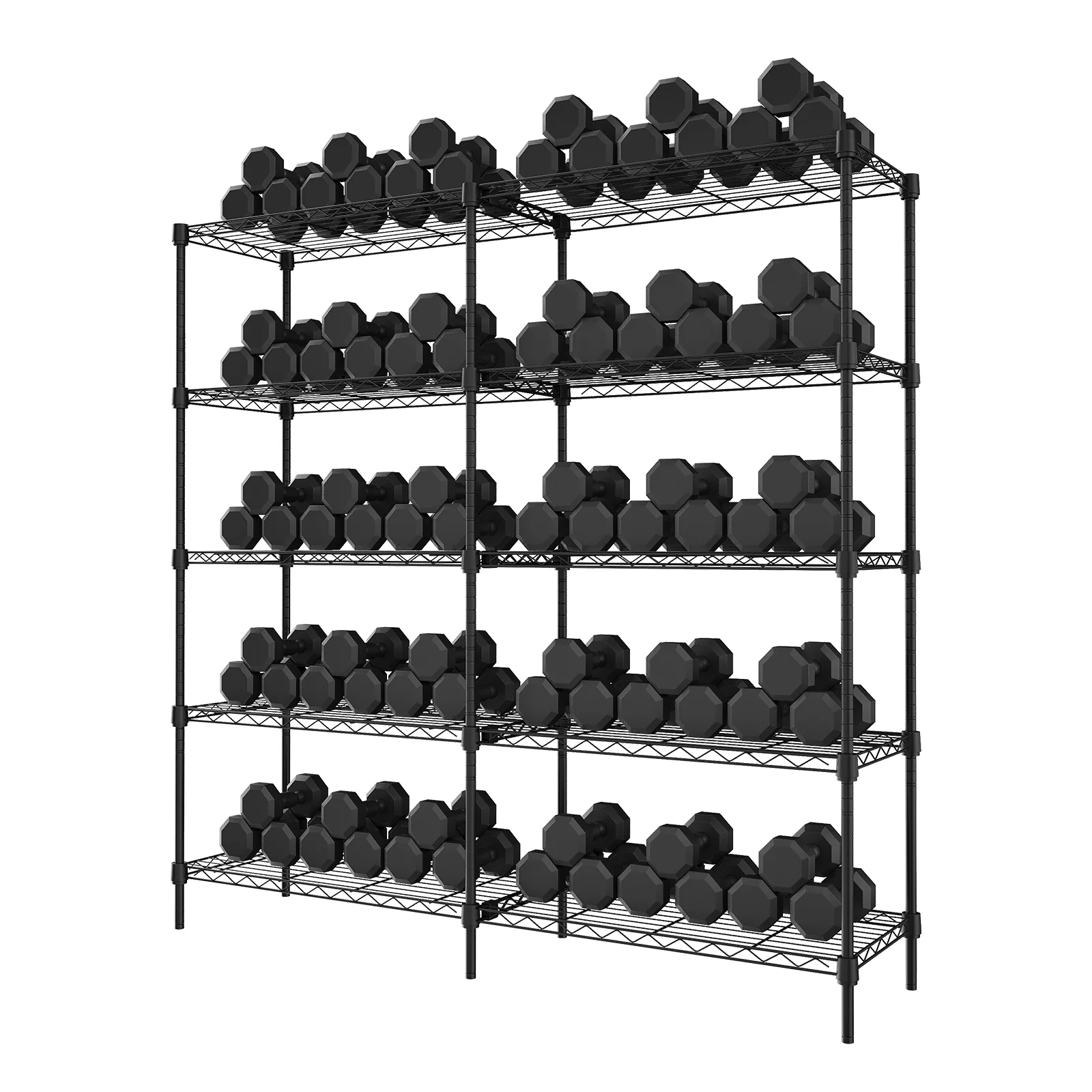 Zzistar Wire Shelving Garage Shelving ,5 Tier Heavy Duty Adjustable Garage Shelves, Storage Rack for Storage Warehouse Pantry Closet - Image 3