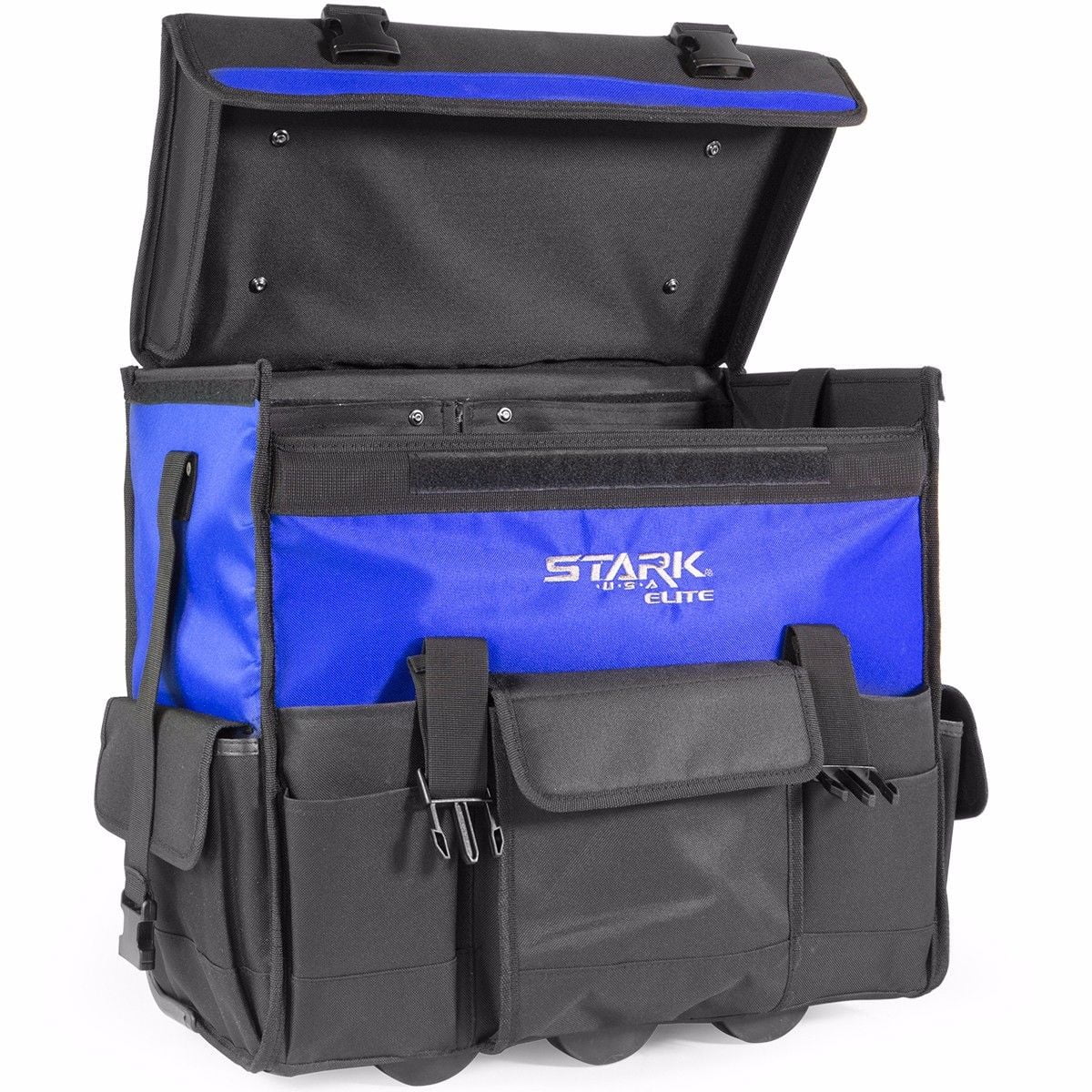 Stark USA 20'' Rolling Tool Bag, Waterproof Tool Bag with Wheels, Portable Storage Organizer Rolling Tool Tote, for Electrician, Construction - Image 4