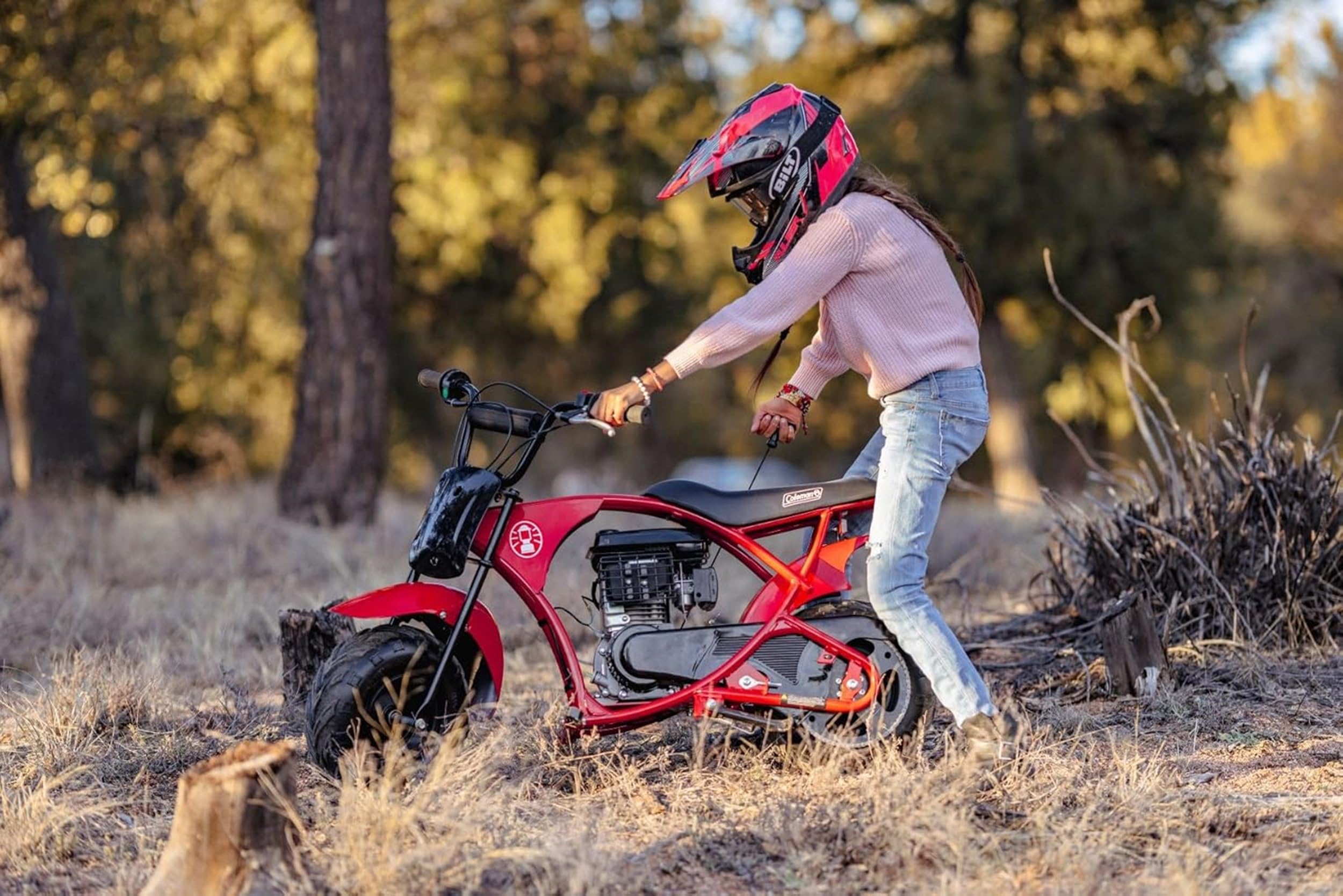 B100 105cc Gas Powered Minibike for Kids and Adults, 1-Cylinder, 4-Stroke, 22 Mph, 150 lbs Maximum Load, Ideal for Off-Road and Trail Riding - Image 5