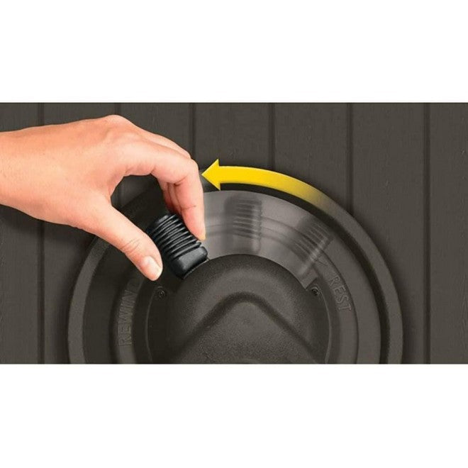 125-Foot Auto-Rewind Water-Powered Garden Hose Reel, Java, 2-Pack - Image 2