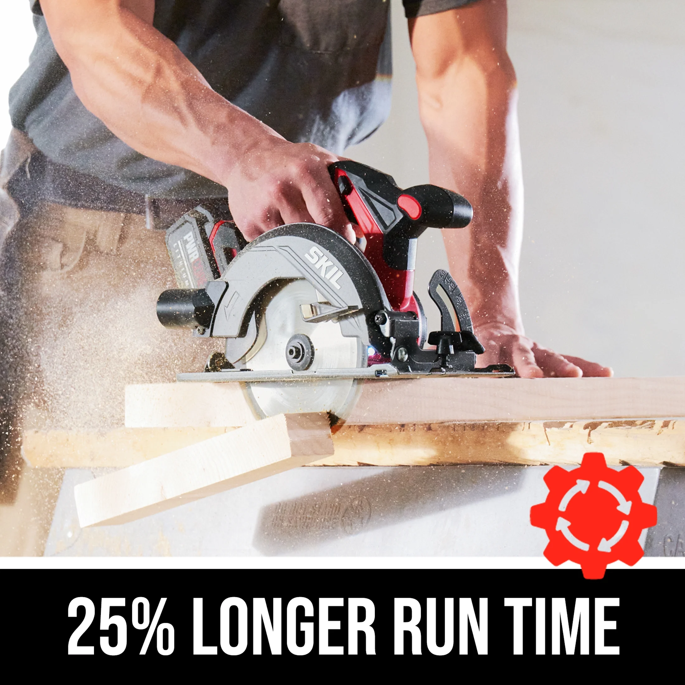SKIL PWR CORE 20? Brushless 20-Volt 6-1/2'' Circular saw Kit with with 4.0 Ah Lithium Battery and PWR JUMP? Charger - Image 3