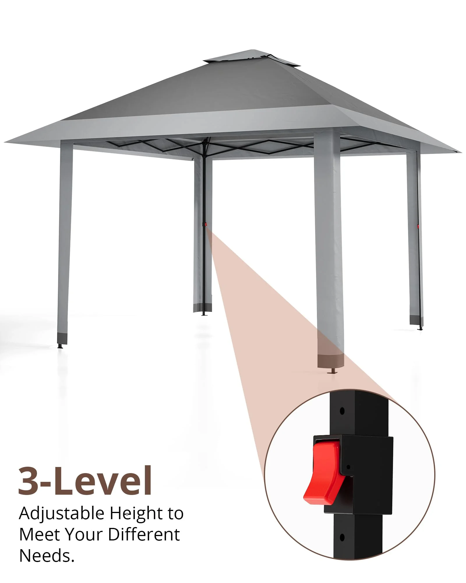 Accreate 13' X 13' Outdoor Patio Gazebo,Outdoor Canopy Tent with Mosquito Netting,Backyard Tent for Party, Wedding, Outdoor Dining, Patio, Backyard - Image 41