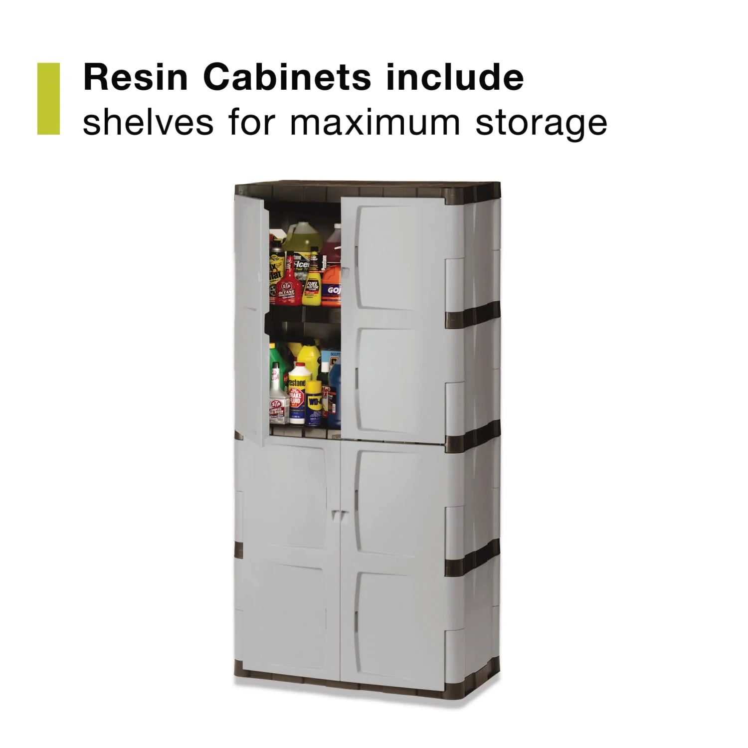 Rubbermaid Full Double Door Vertical 27 Cu.Ft. Garage Storage Cabinet - Image 2