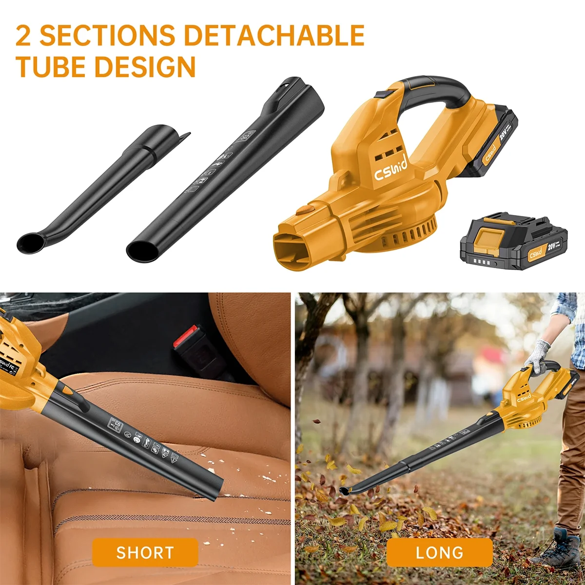 GPED Leaf Blower, 3 Speed Adjustment Electric Cordless Leaf Blower with 2 x 4.0Ah Batteries, Charger, Shoulder Strap, 580CFM/160MPH, Ideal for Patio Cleaning, Lawn Care, Blowing Leaves, Green - Image 18