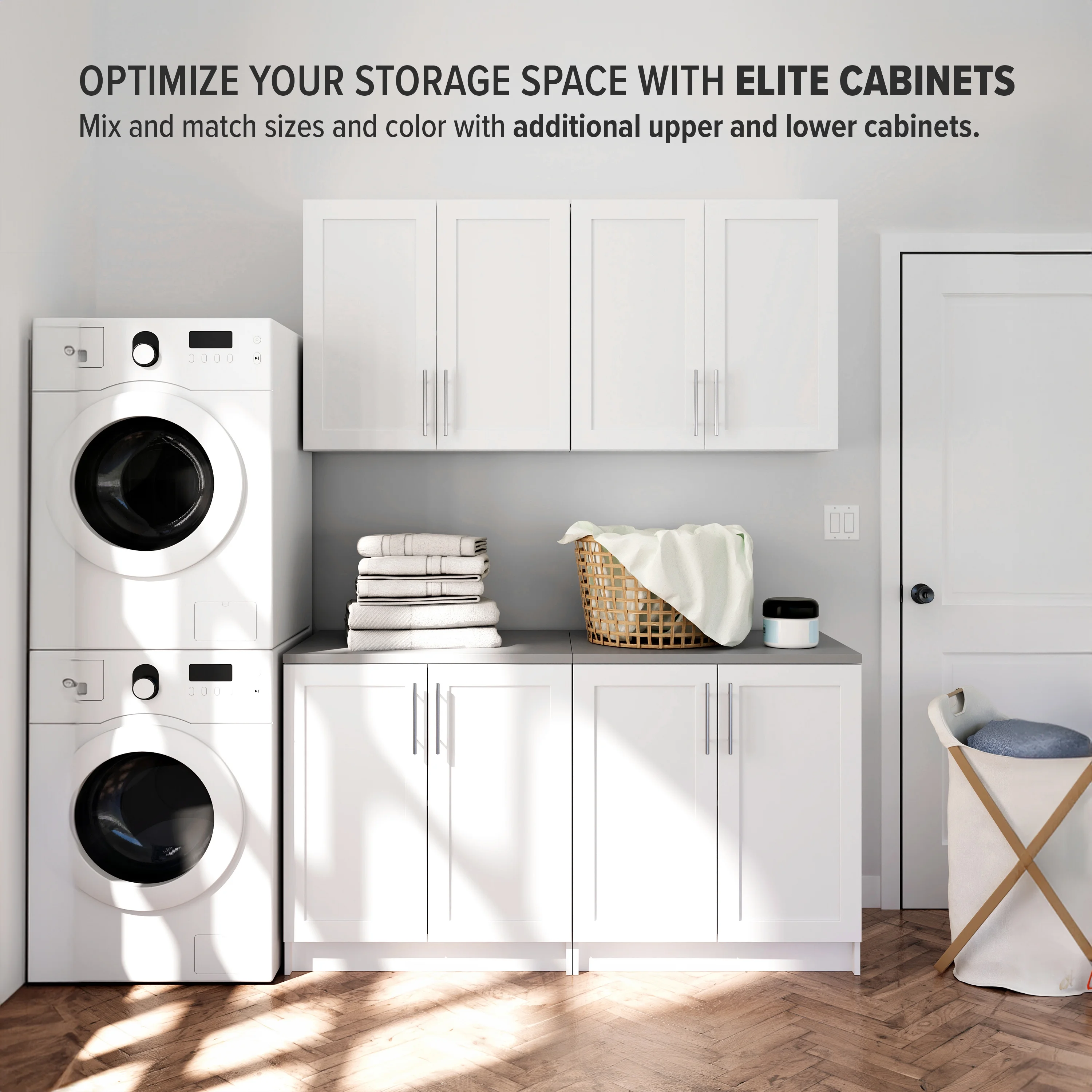 Prepac Elite 32" H Wall Cabinet with Panel Doors, White Storage Cabinet, Bathroom Cabinet, Pantry Cabinet with with 1 Adjustable Shelf 12.75" D x 32" W x 30" H, WSUR-1003-1 - Image 8