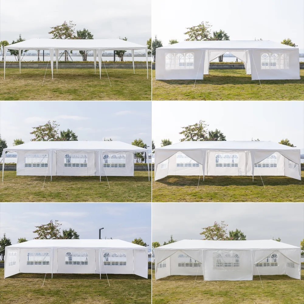 10'x30' Canopy Tents for Outside, Waterproof Outdoor Gazebo BBQ Shelter Pavilion with 8 Removable Sidewalls, for Party Wedding Catering Gazebo Garden Beach Camping Patio, S10188 - Image 2