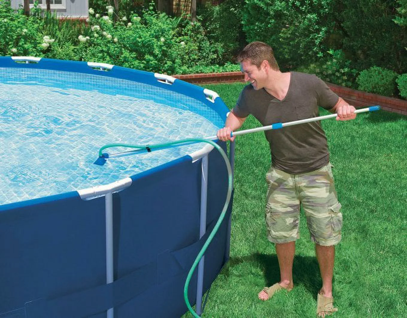 Intex Metal Frame Swimming Pool with Filter Pump and Pool Cleaning Kit (2 Pack) - Image 3