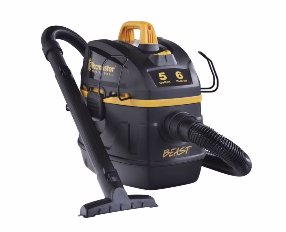 Cleva International Trading 248910 5 gal 6PHP Wetdry Vacmaster, Black