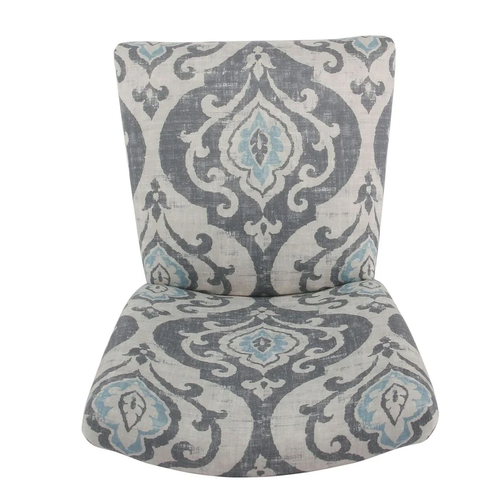 Set of 2 Upholstered Medallion Dining Chairs, Comfortable Parsons Style Chairs for Kitchen and Dining Room - Image 4