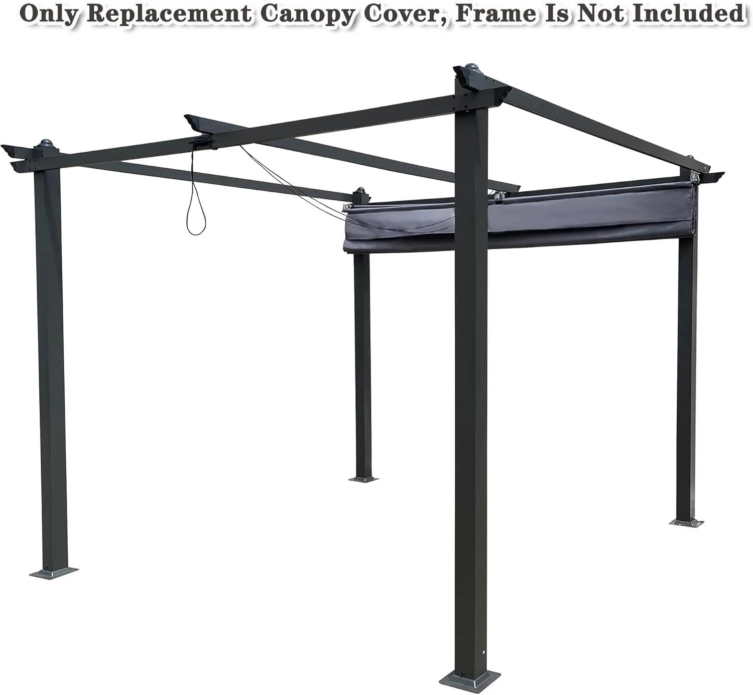 Outdoor Patio Pergola Replacement Canopy Top Cover Gazebo Replacement Shade Cover (Gray-for 13x10 Ft Pergola Frame) - Image 11