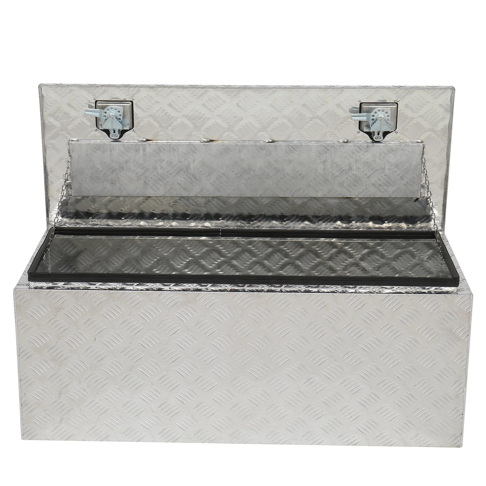 GZXS 36" Aluminum Storage Box Truck Underbody Toolbox Trailer RV Tool Heavy Duty Aluminum Tool RV ATV Trailer Storage Boxes W/Locks Keys Silver (36" x 18" x 17") - Image 12