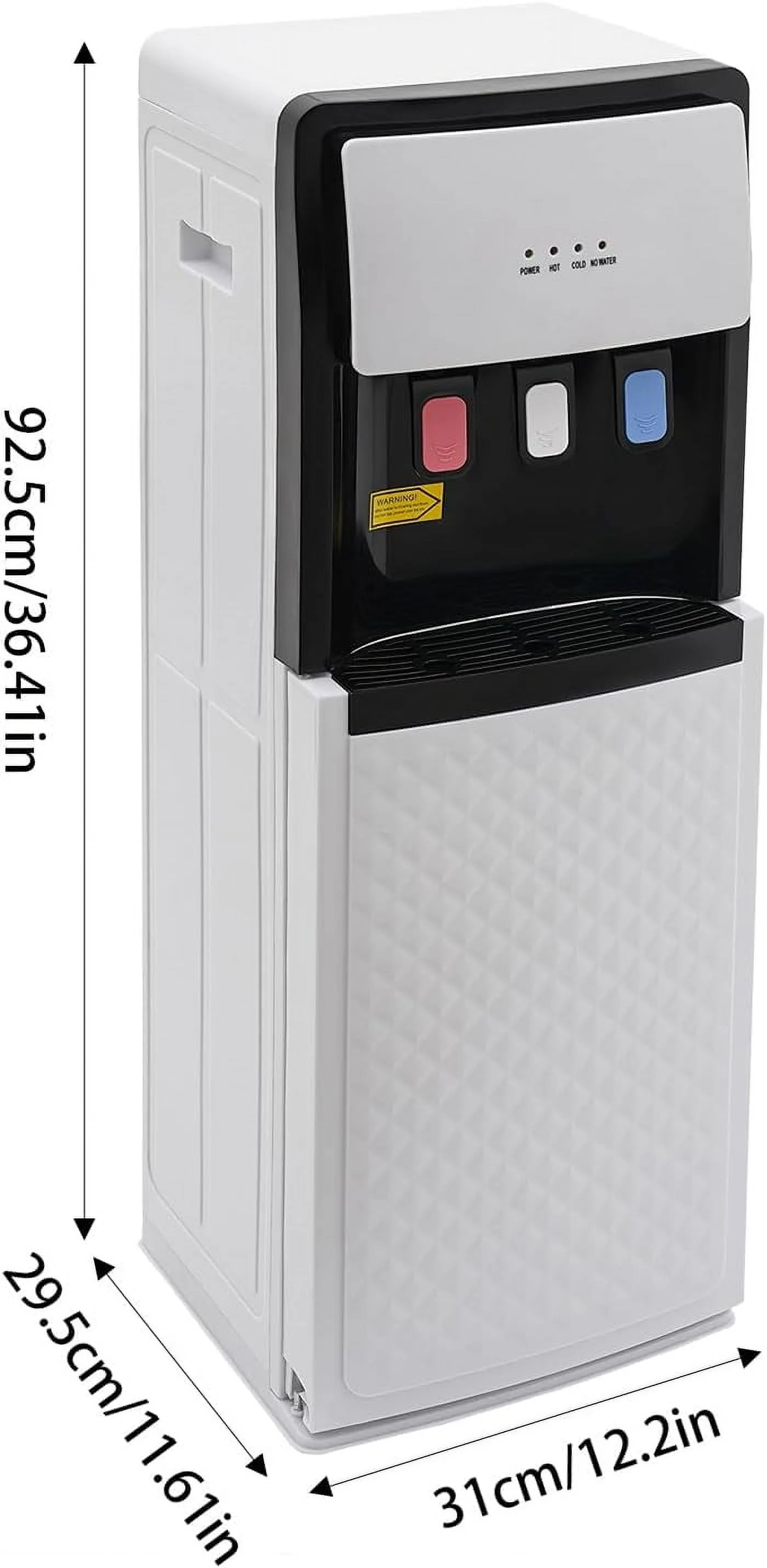 Bottom Loading Water Cooler Dispenser, Storage Cabinet Drinking Fountain Hot & Cold Standing Water Dispenser with Anti-Scalding Design Safety Lock for Home Office (Silver Grey) - Image 23