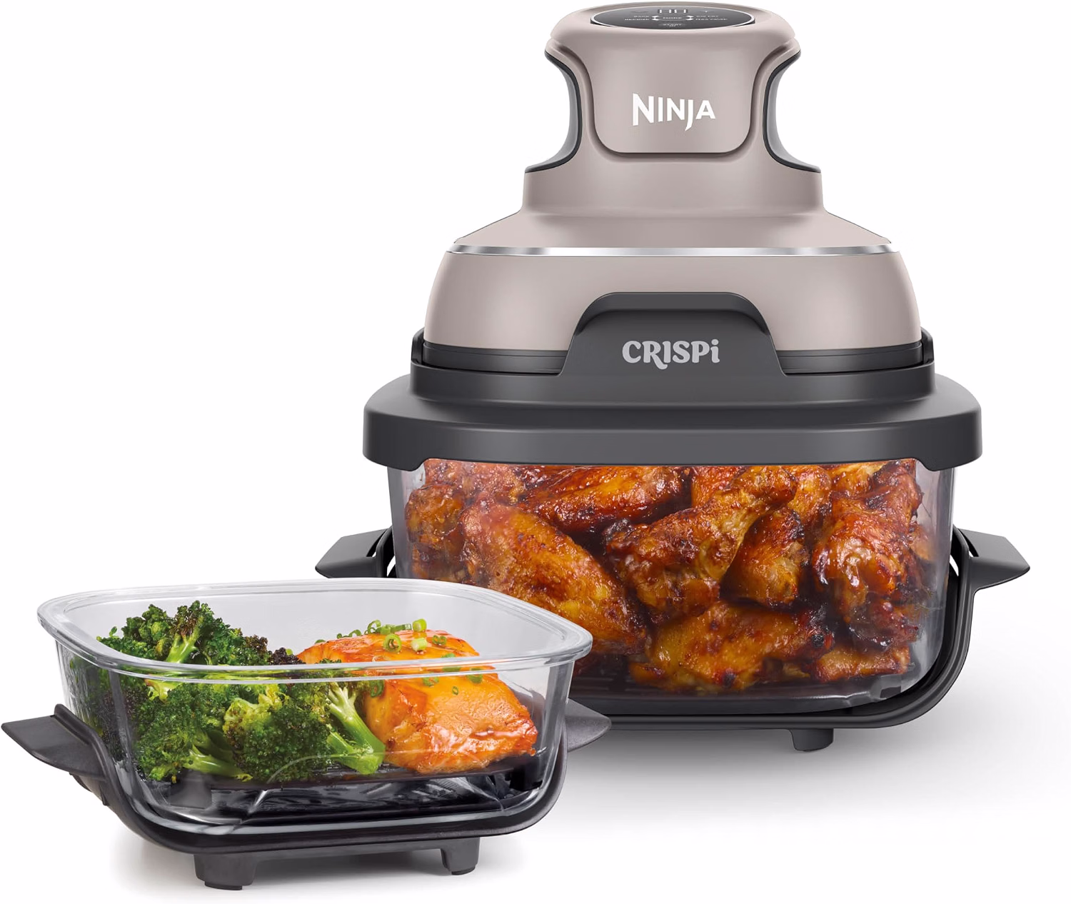 Crispi Glass Air Fryer, 4-in-1, Stone, FN101ST - Image 5