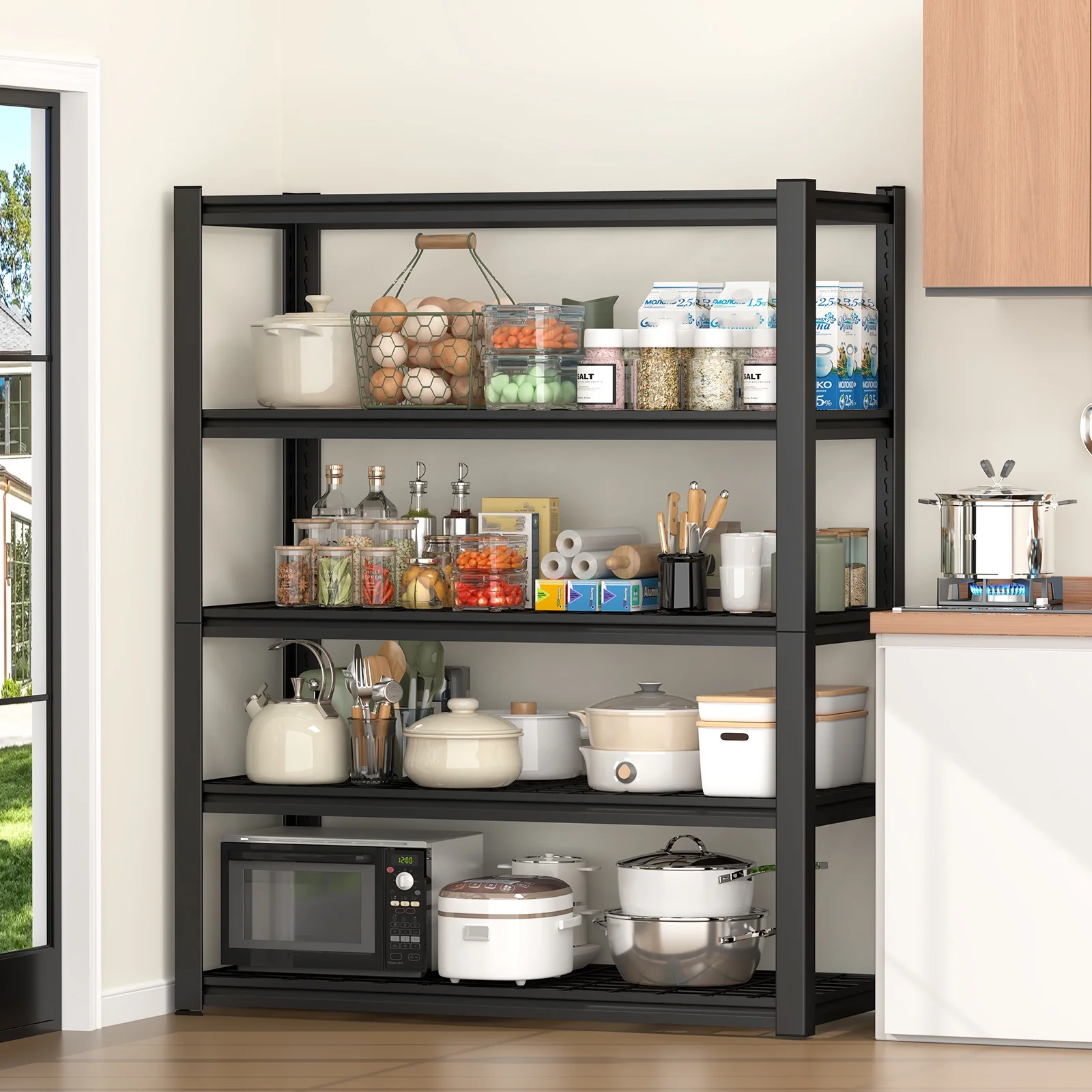 TrumanPick Storage Shelves 2500LBS Metal Wire Shelving Units Garage Storage Rack 48"W x 18"D x 72"H Heavy Duty Adjustable Industrial Shelving - Image 6