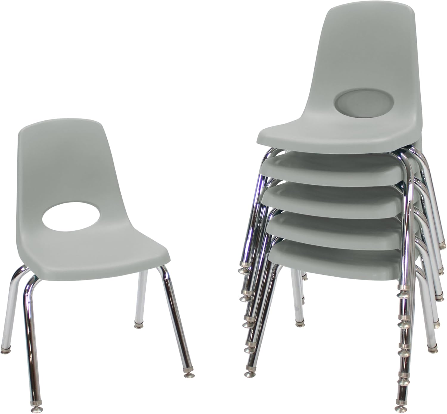 10" School Stack Chair with Swivel Glides, Purple, 6-Pack - Image 25