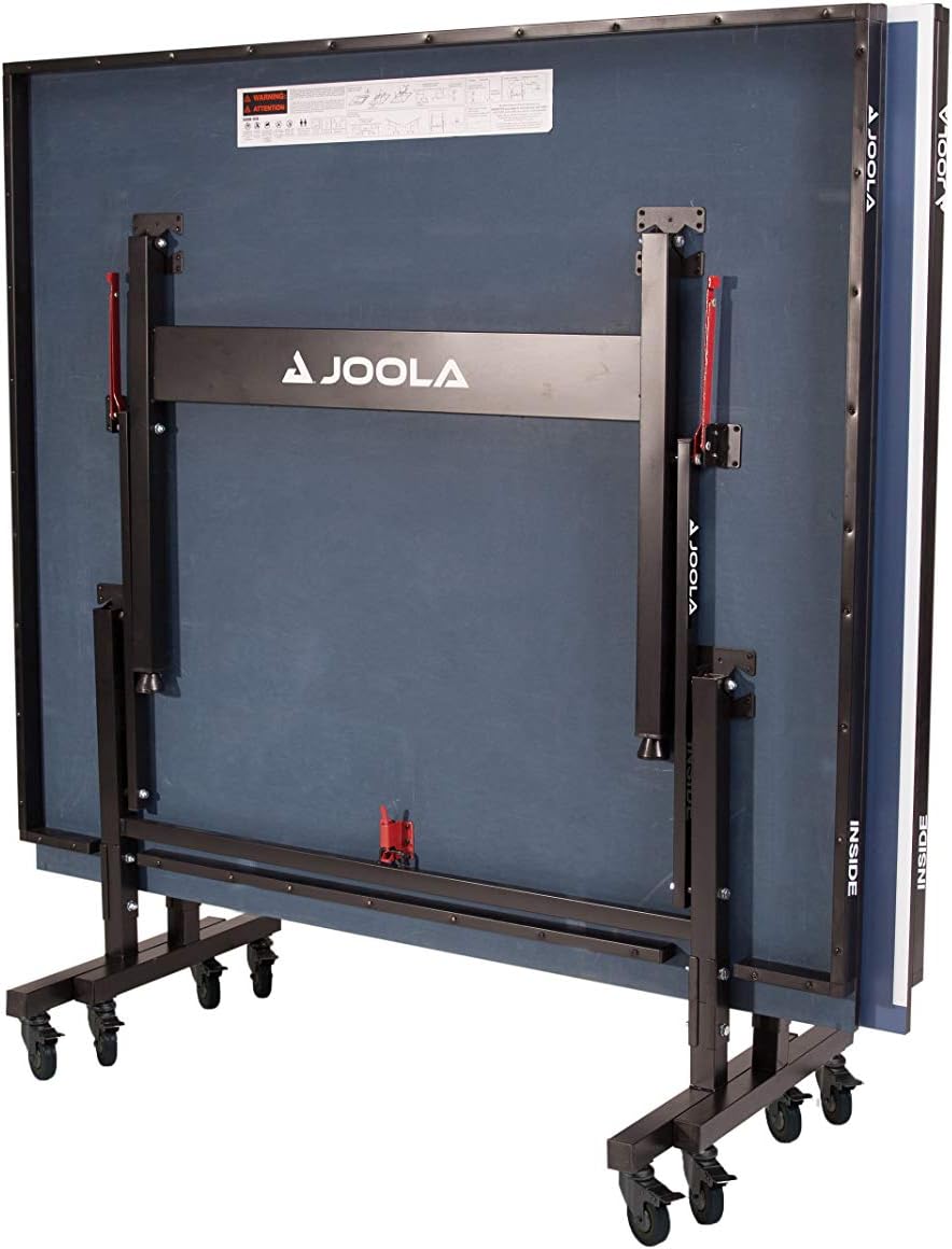 Indoor Ping Pong Table with MDF Surface, Quick-Clamp Net Set, Foldable Design and Single-Player Playback Mode - Image 5