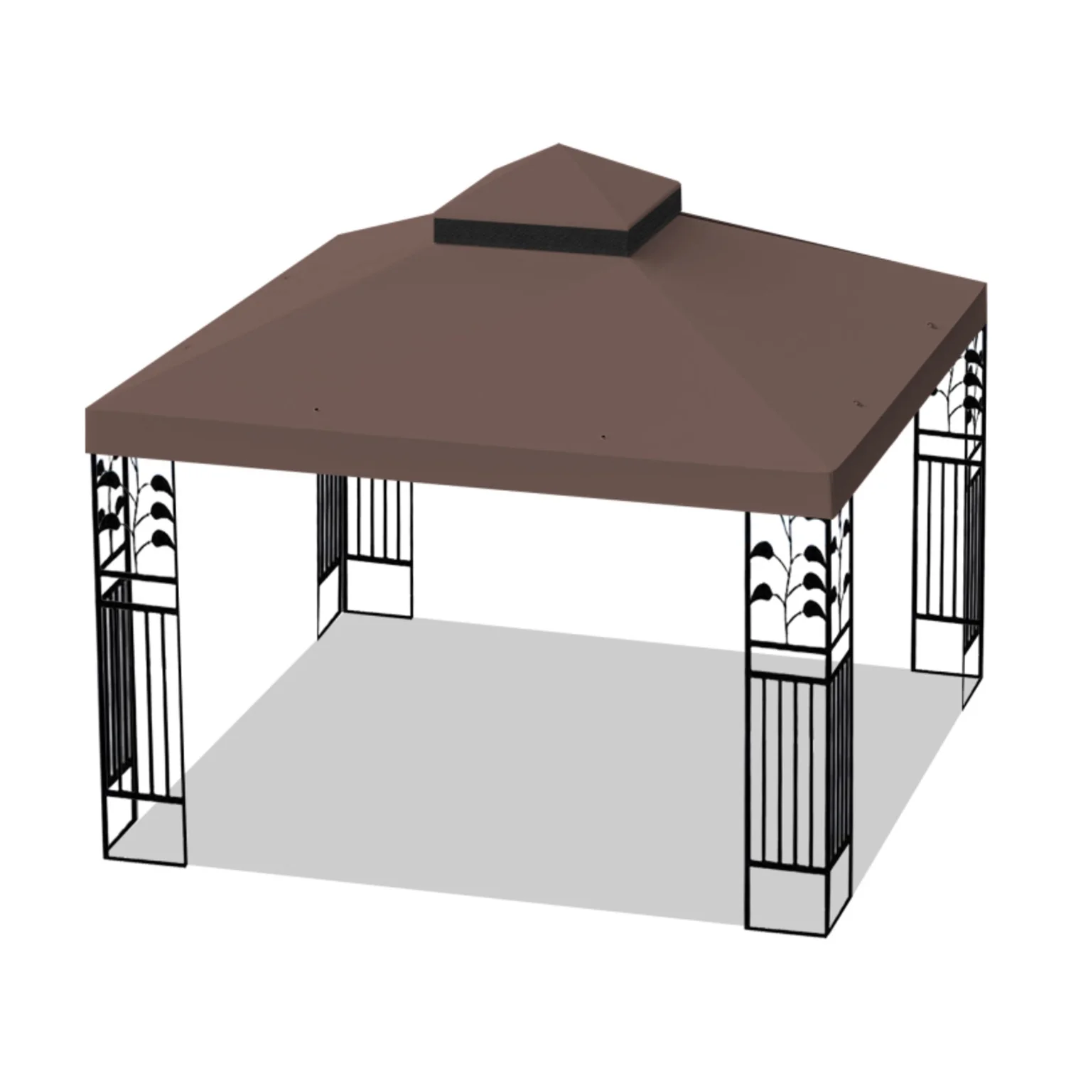 10x10 Ft Outdoor Patio Gazebo Replacement Canopy Double Tiered Gazebo Tent Roof Top Cover Only Frame Not Include Perfect For Outdoor Shade Renewal - Image 6