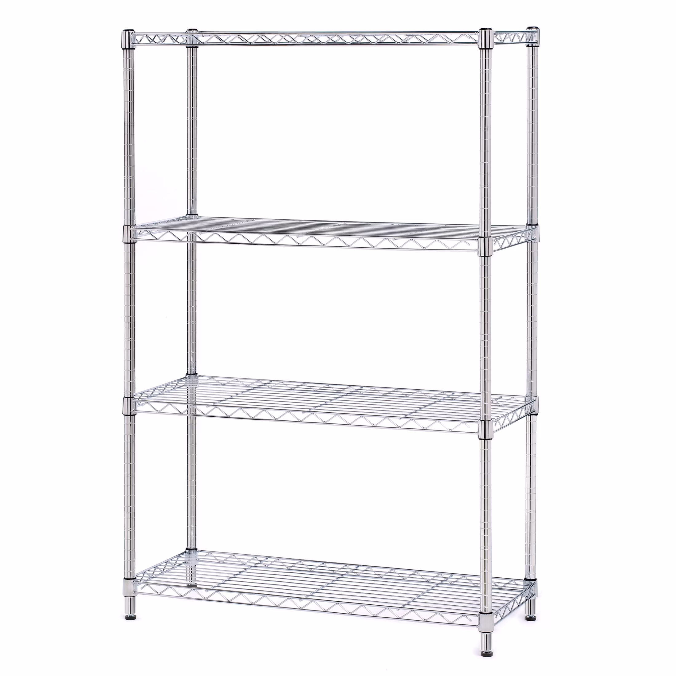 Seville Classics Solid Steel Wire Shelving Storage Unit Adjustable Shelves Organizer Rack, for Home, Kitchen, Office, Garage, Bedroom, Closet, Silver, 4-Tier, 36" W x 14" D - Image 3