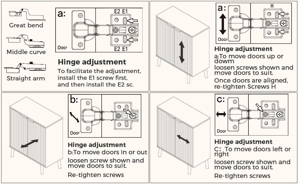 adjust hinges